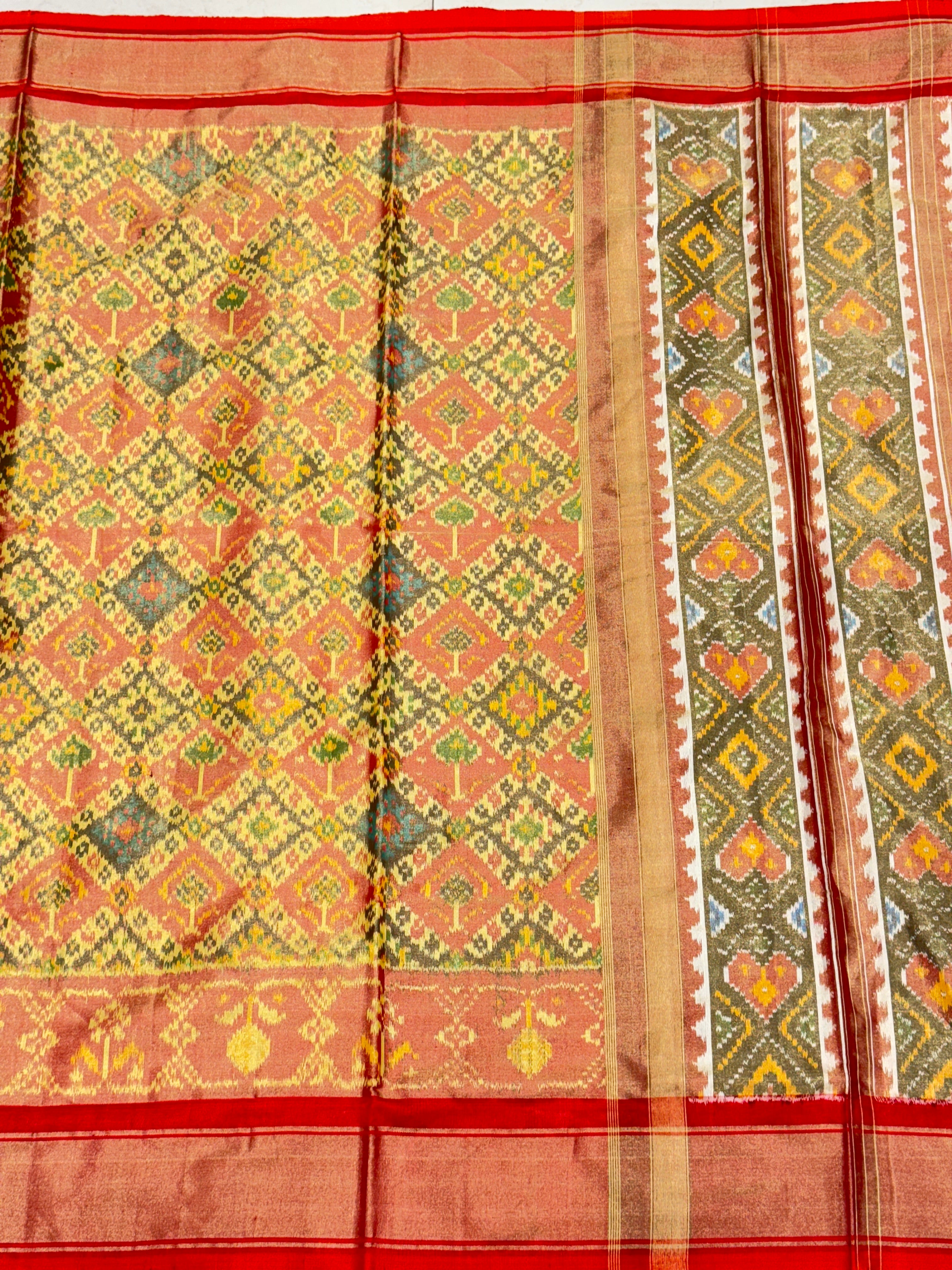 Traditional Handloom Tissue Silk Patola Saree
