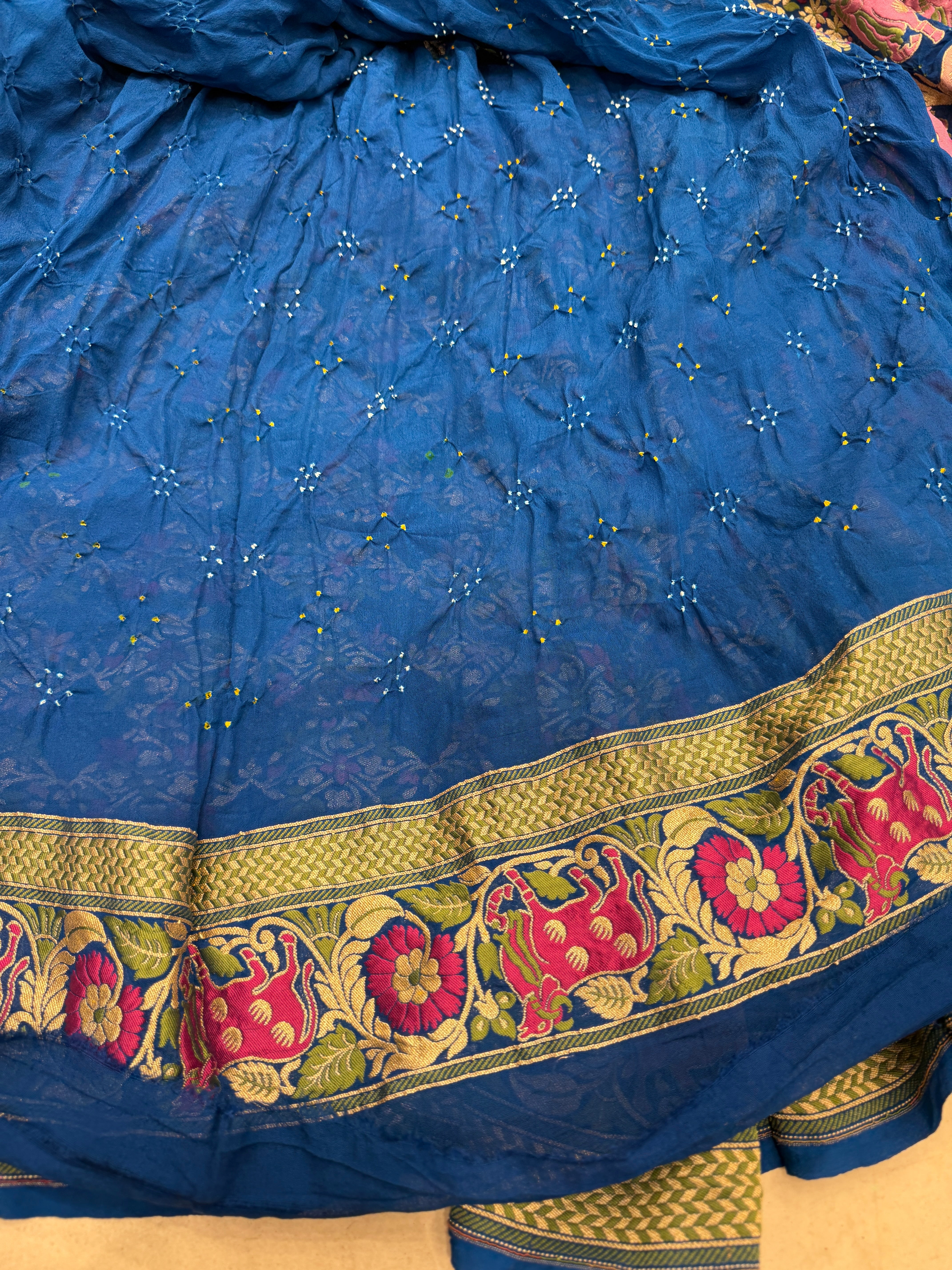 Pichwai Weave Meenakari Rai Bandhej Saree