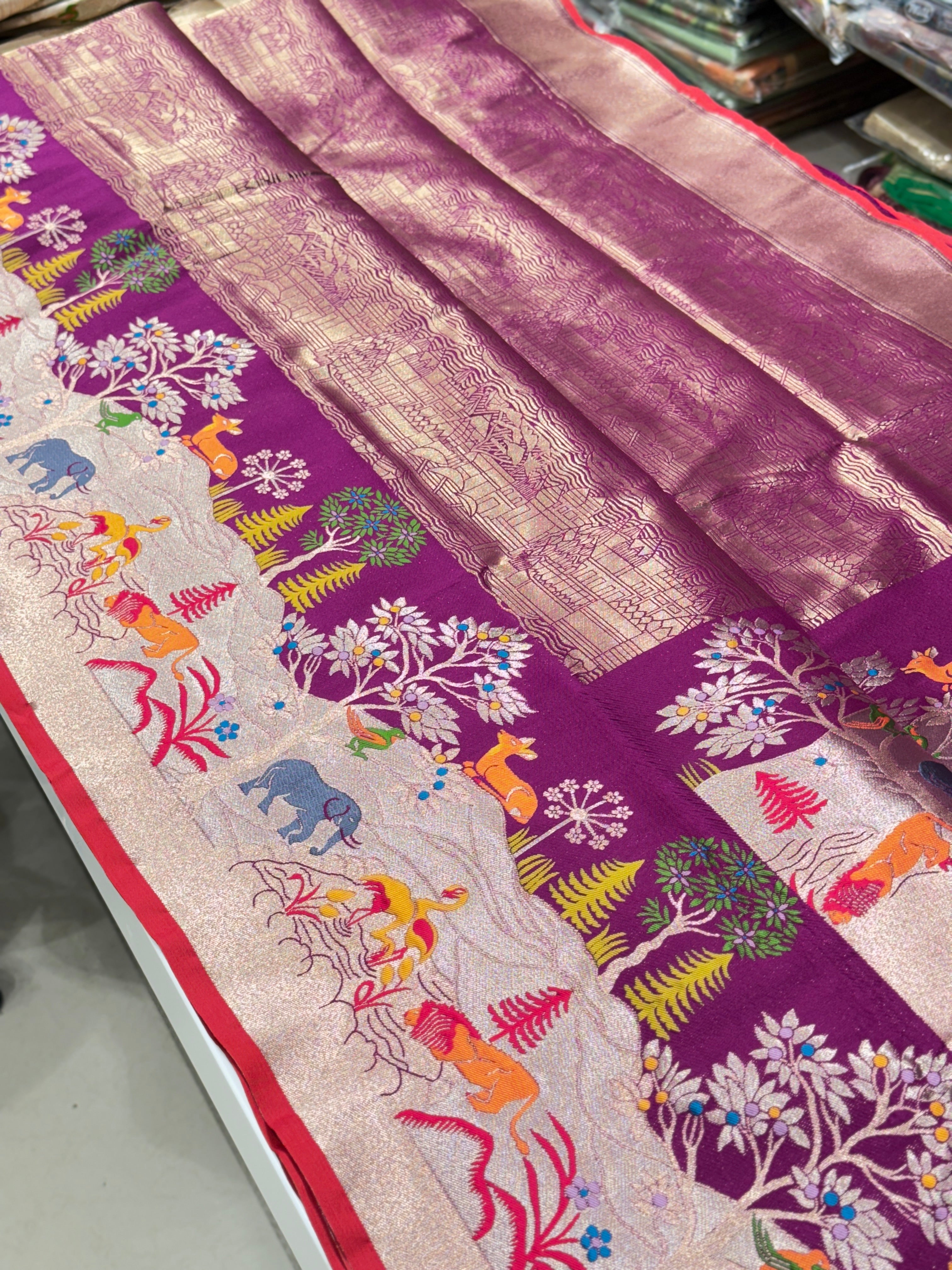 Wine Banarasi Ganga Ghat x Shikara Saree