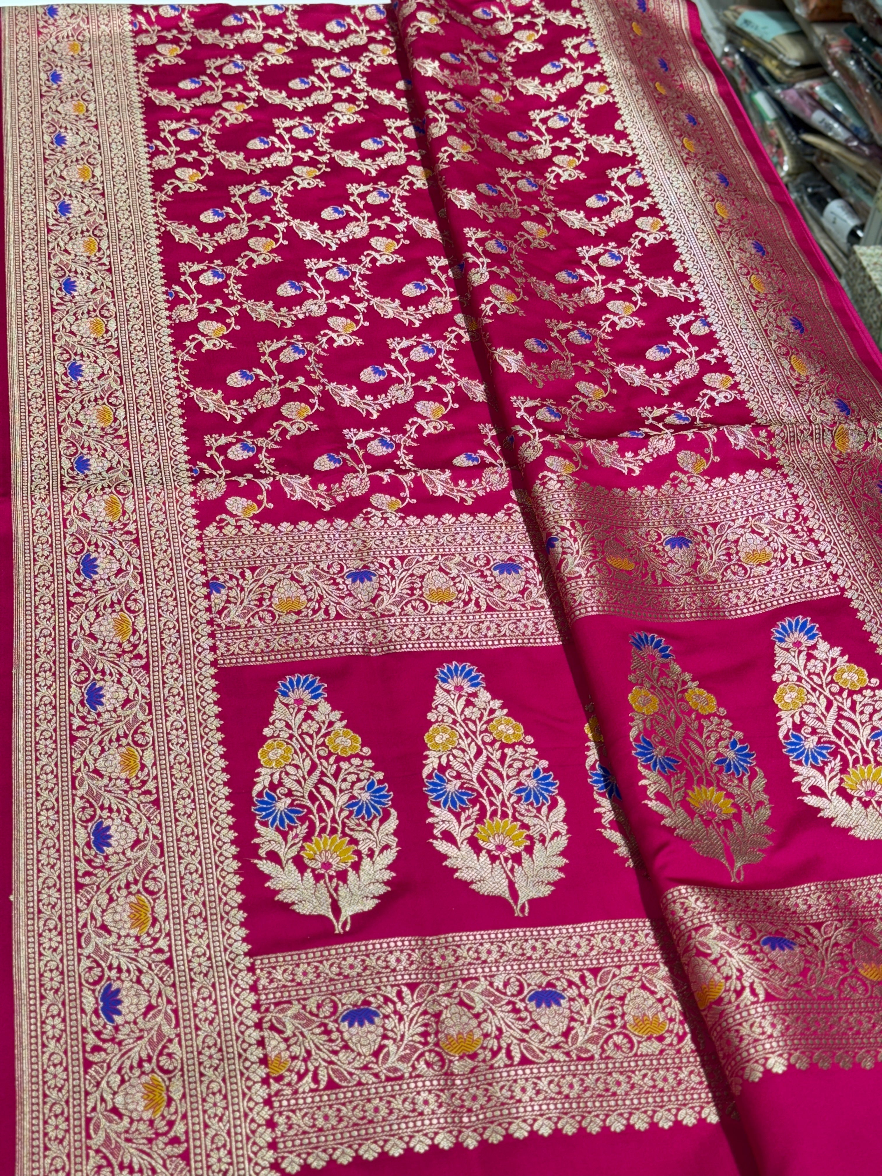 Rani Meenakari Banarasi Silk Saree
