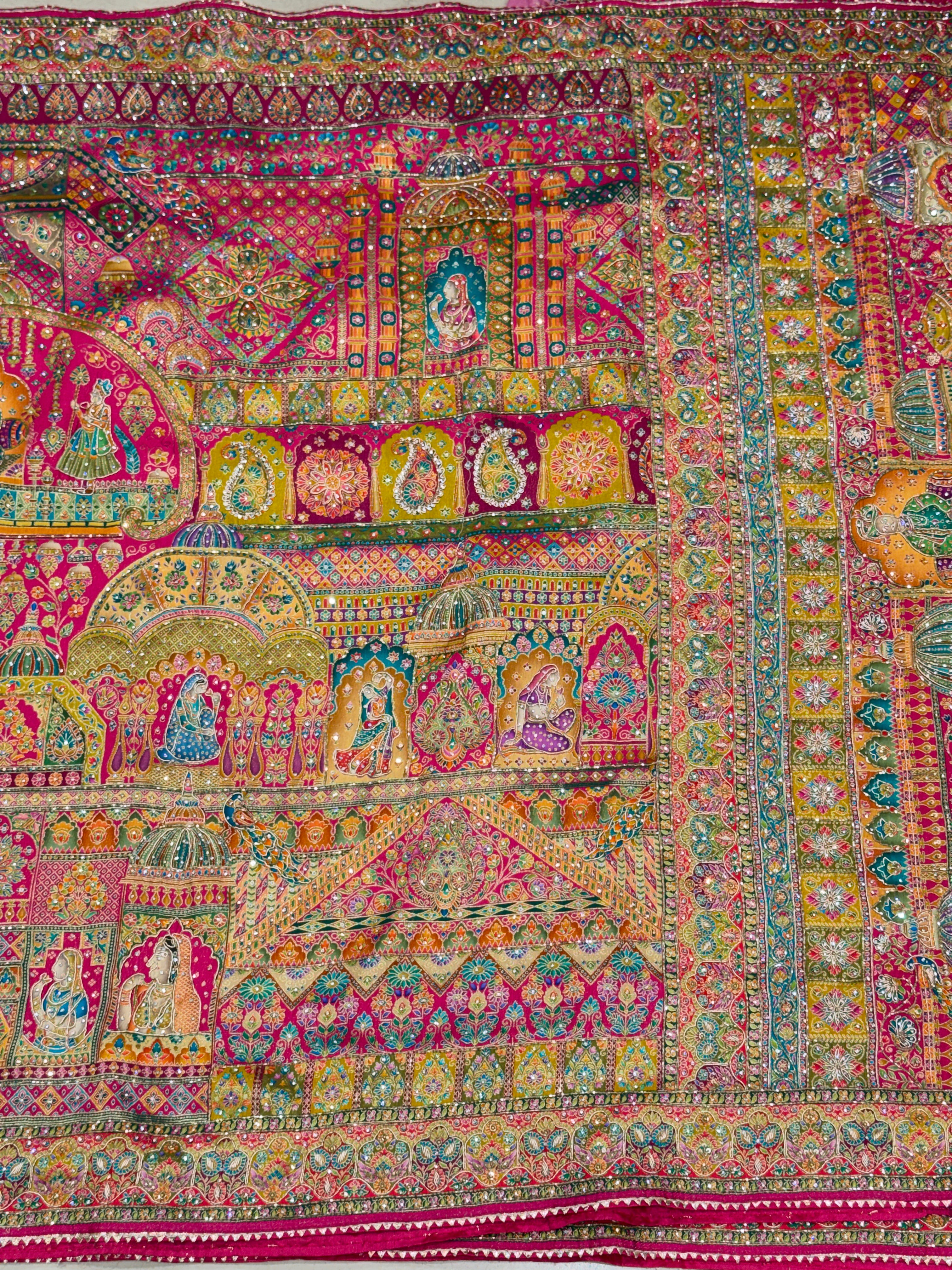 Rani Darbar Pashmina Style Weave with Hand Embroidery