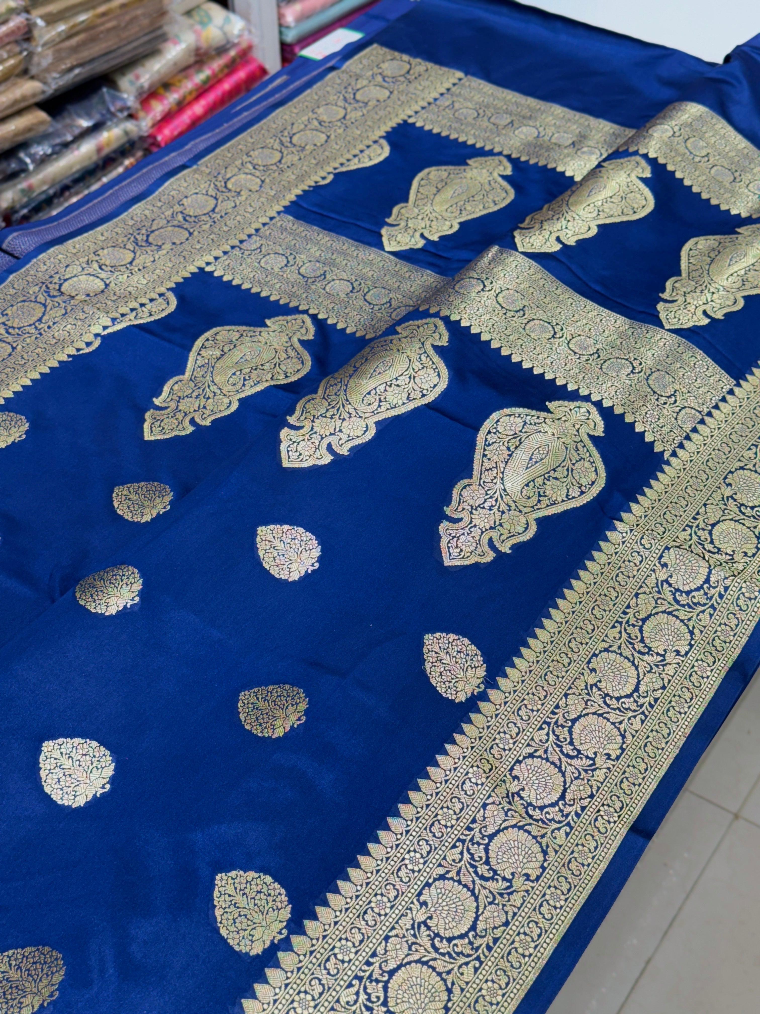 Blue Banarasi Silk Butta Saree