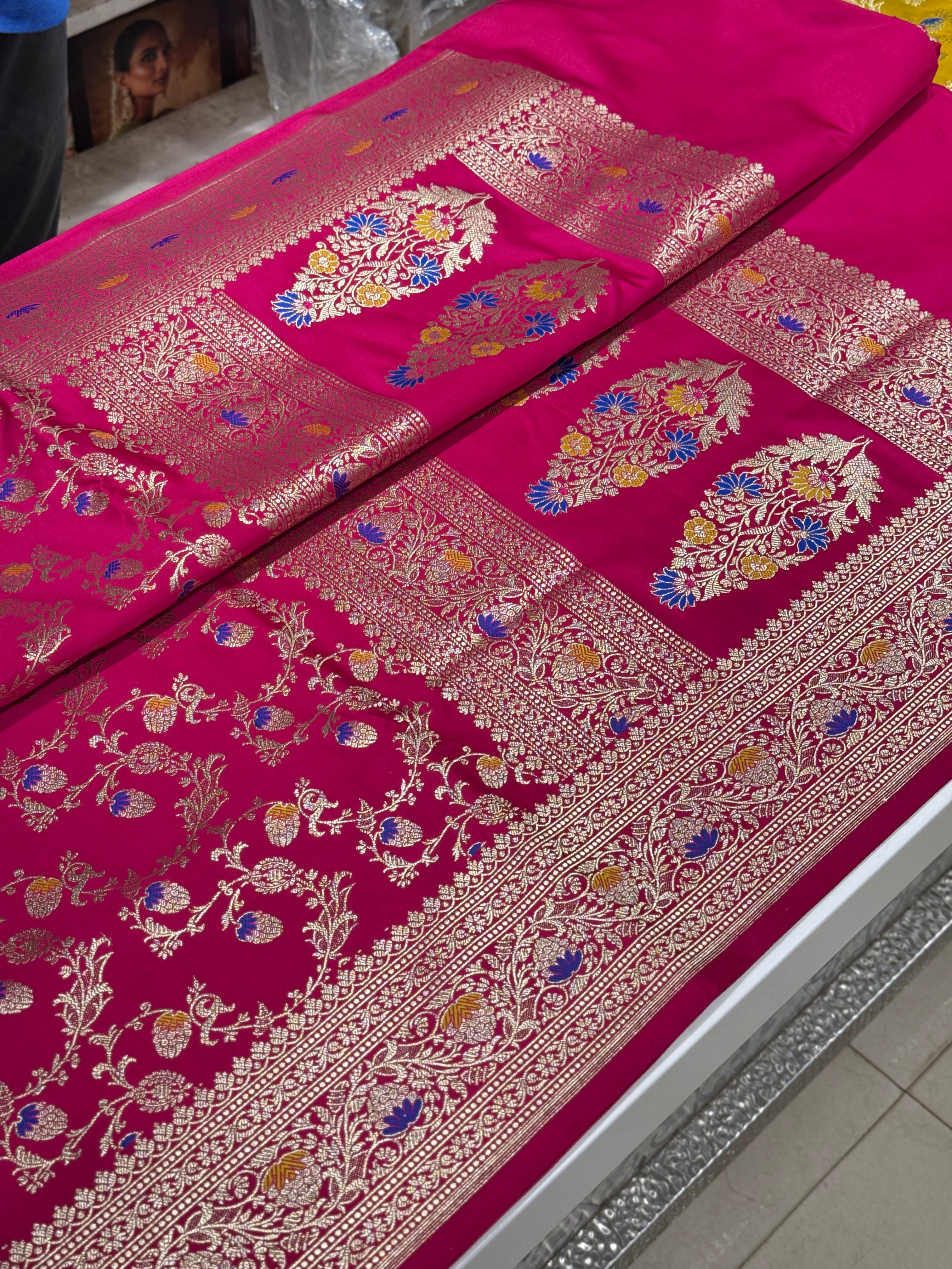 Rani Meenakari Banarasi Silk Saree