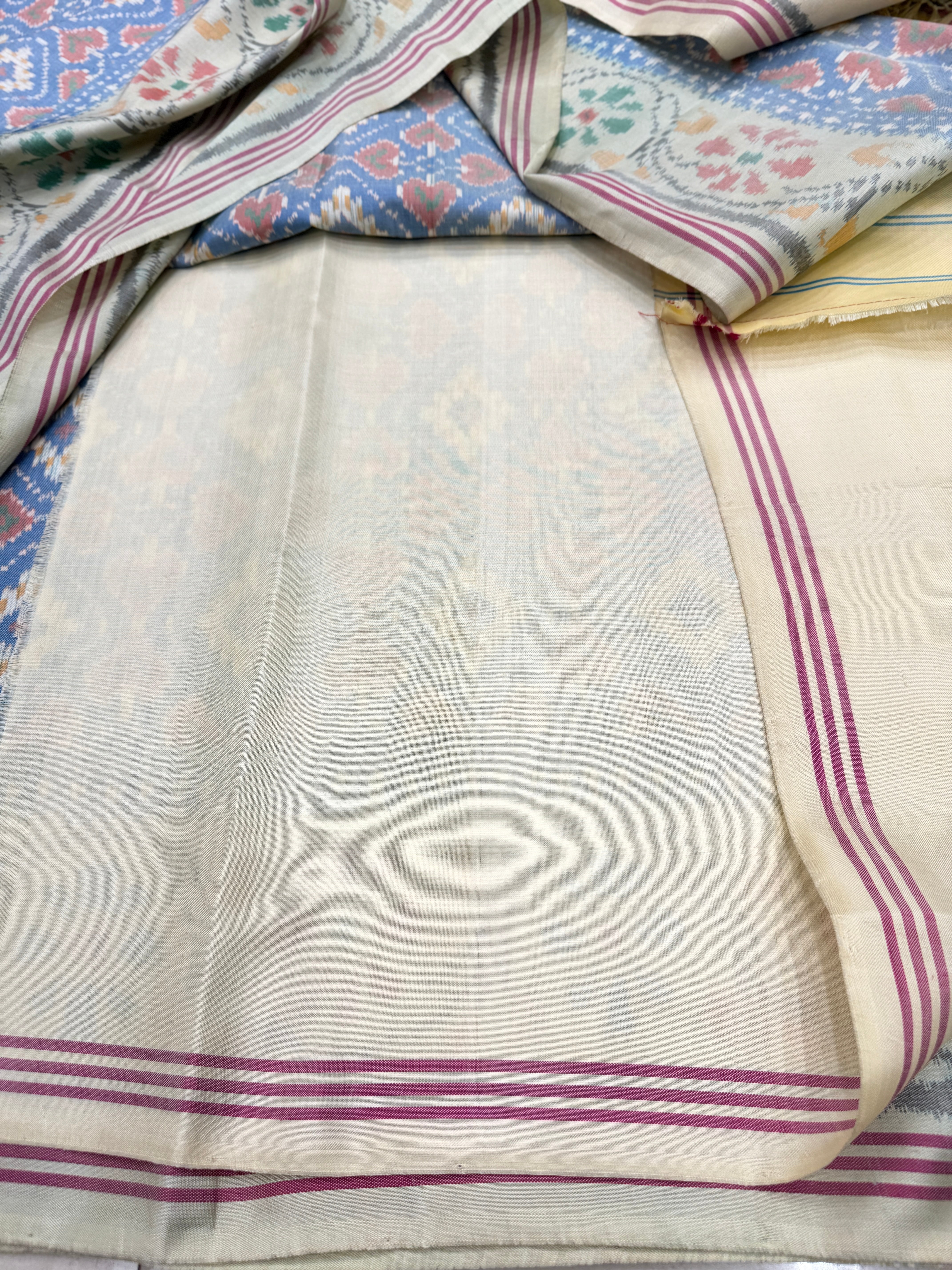 Pastel Blue Paan Chanda Patan Patola Handloom Saree