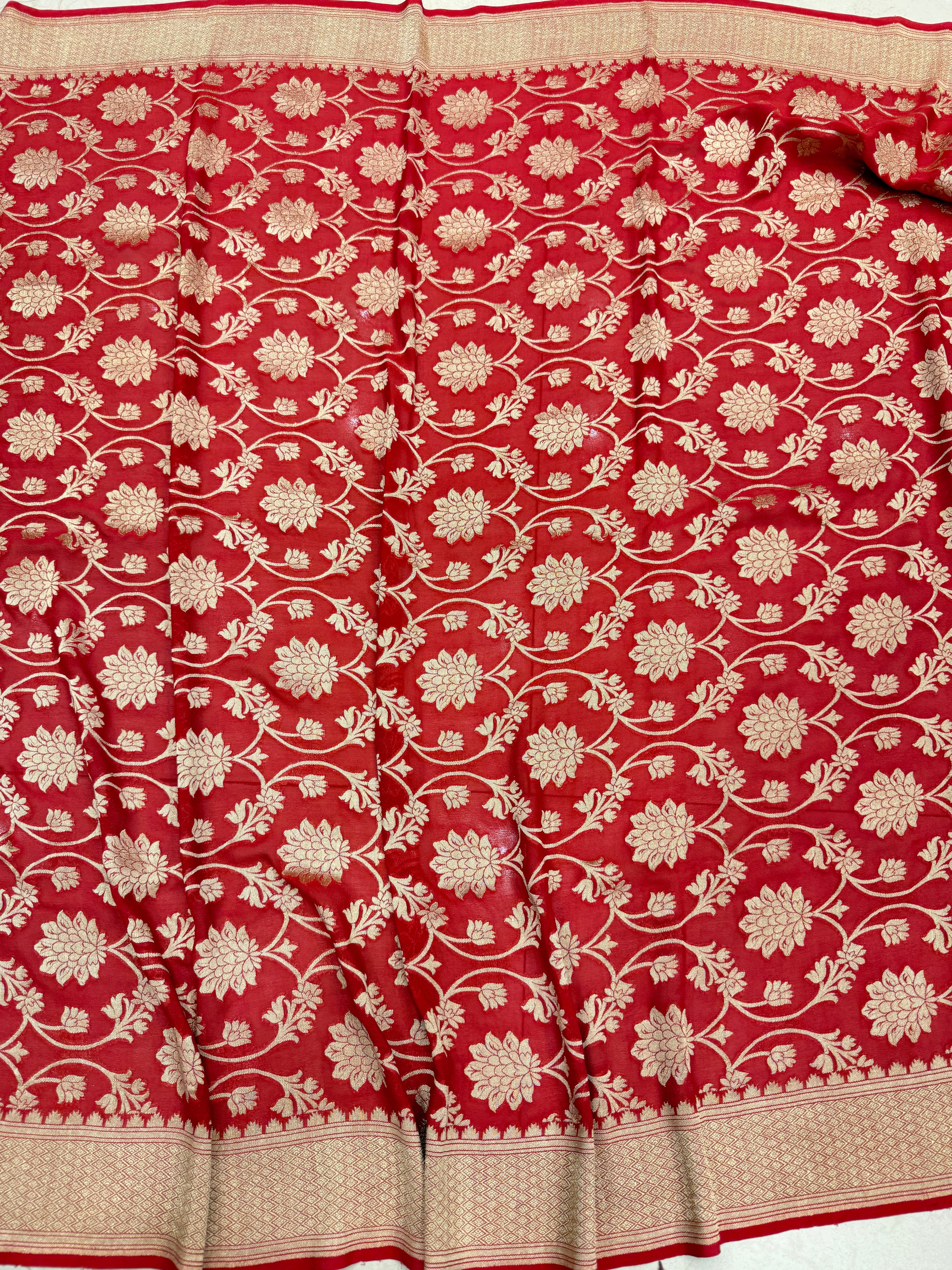 Red Khaddi Georgette Dupatta