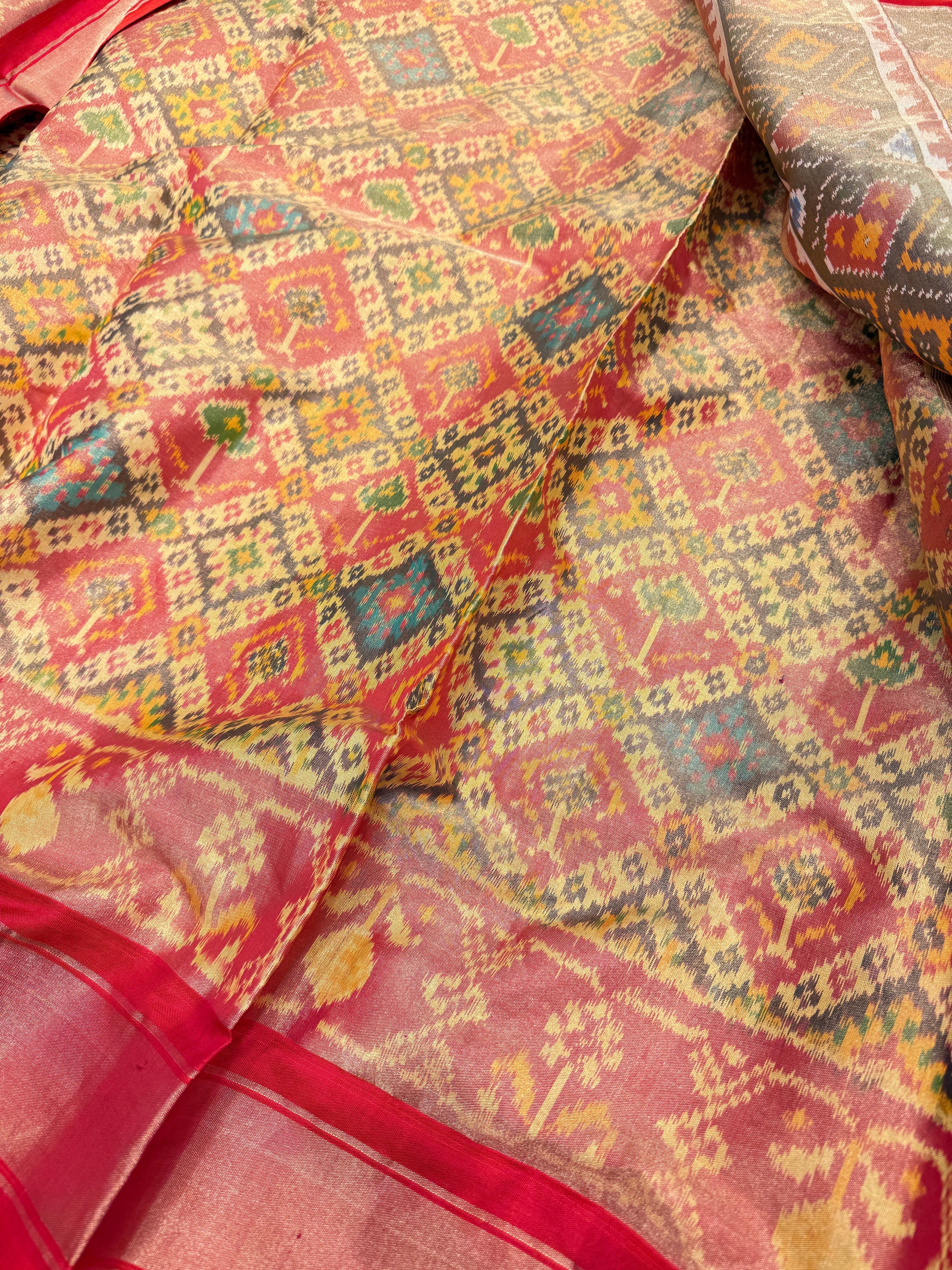 Traditional Handloom Tissue Silk Patola Saree