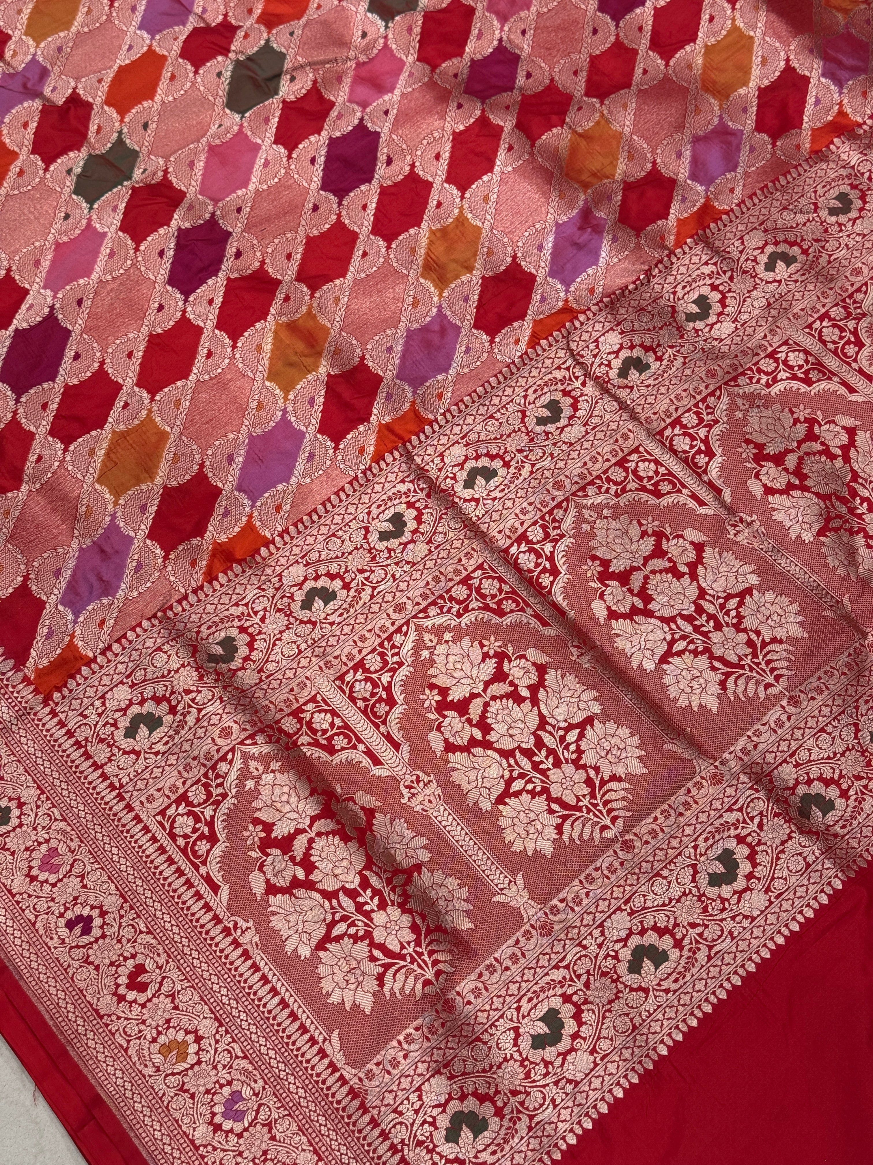 Handloom Banarasi Katan Silk Rangkat Saree