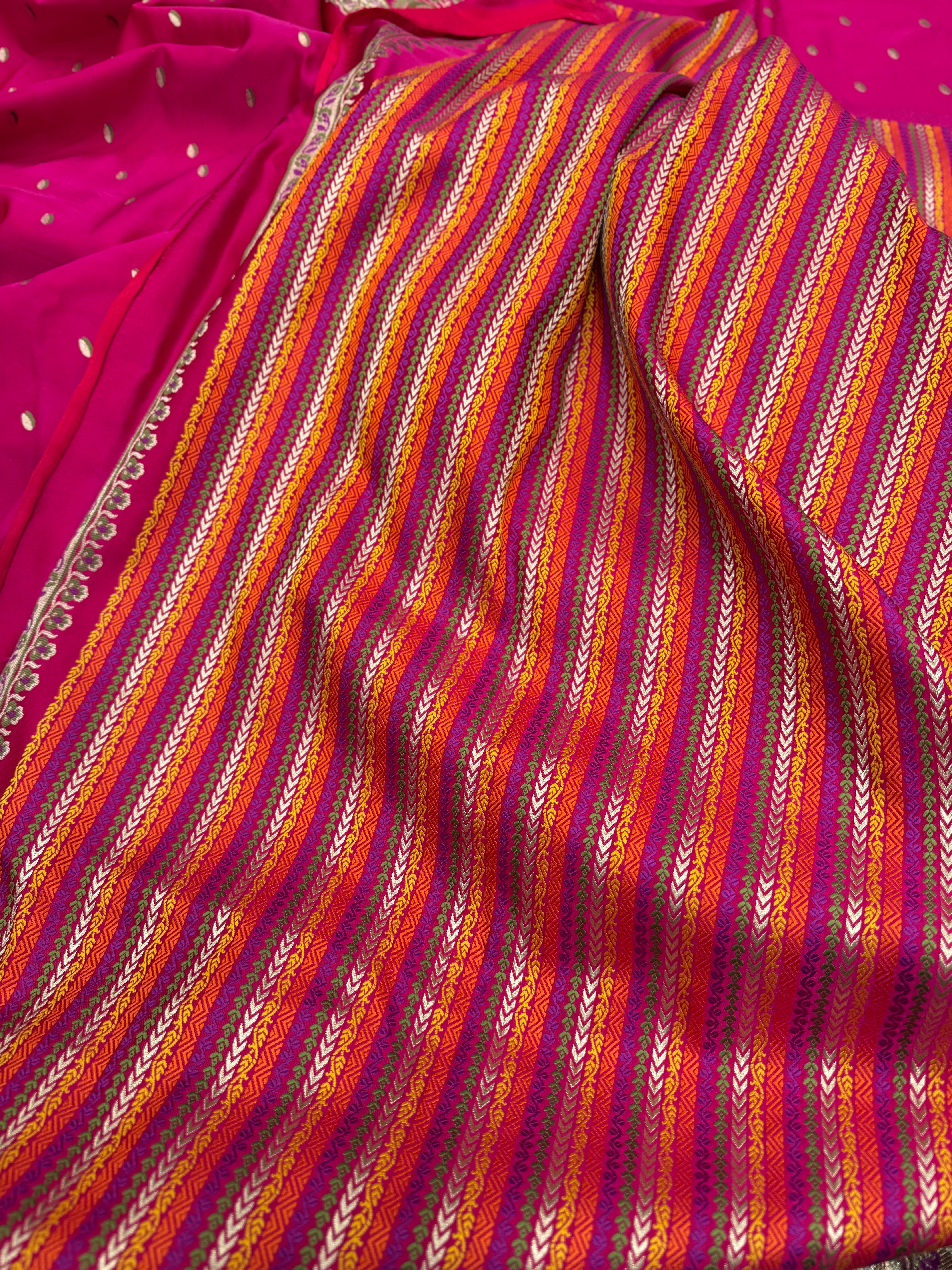 Rani Banarasi Silk Small Butti Meena Saree