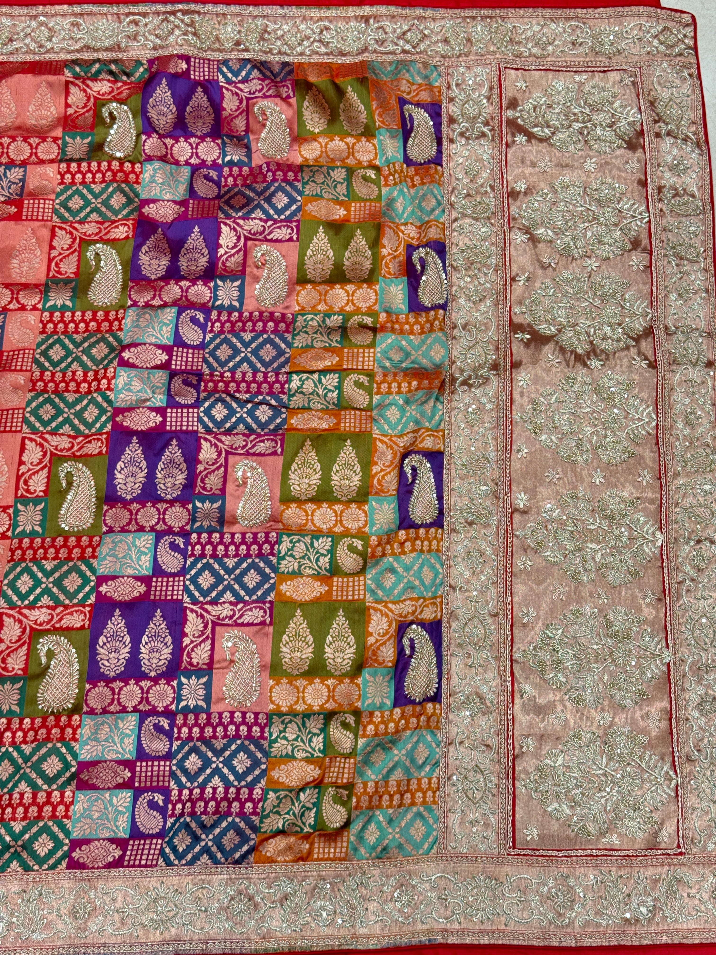 Banarasi Handloom Rangkat Zardosi Embroidery