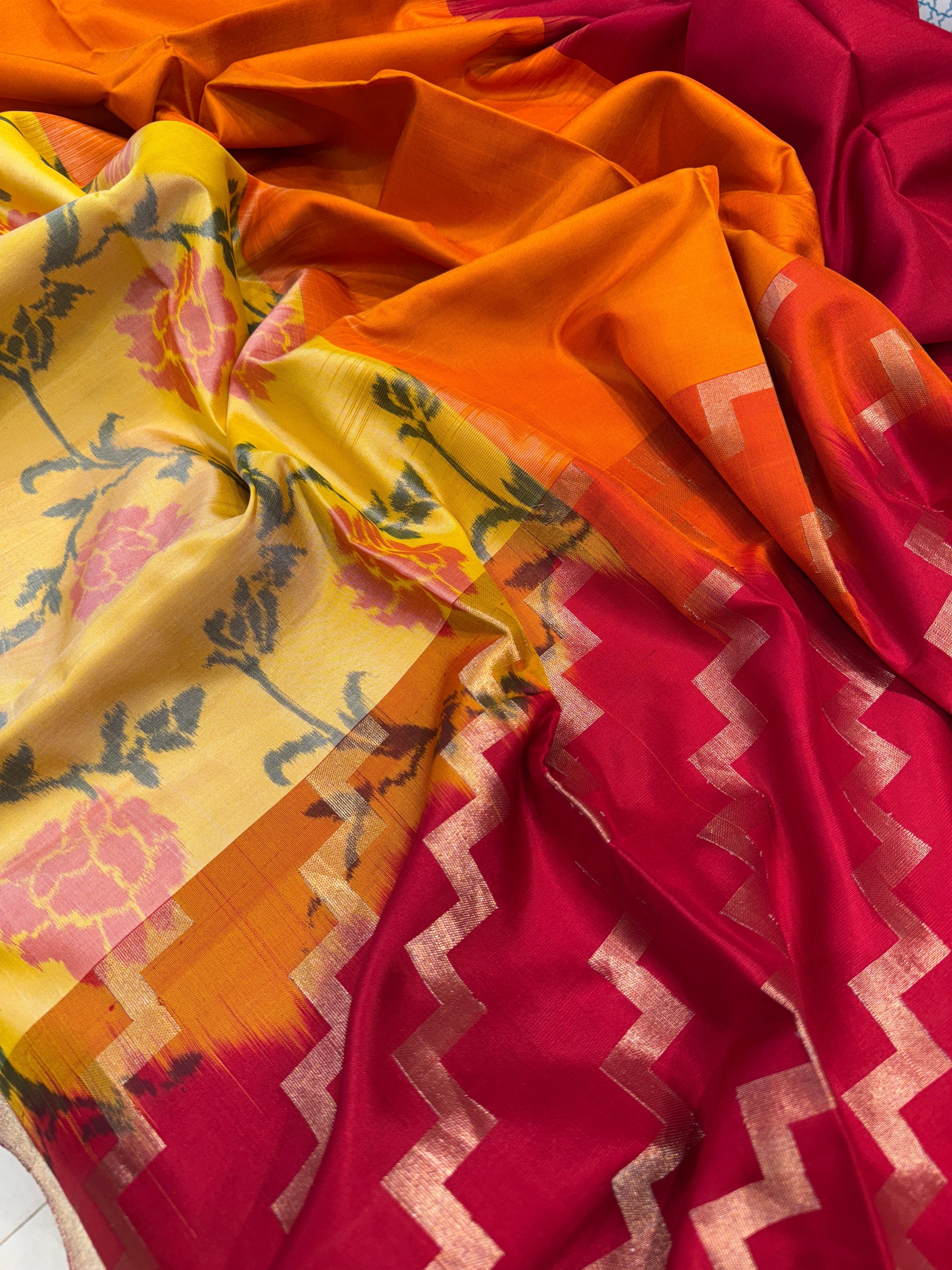 Contemporary Pochampally Ikat Patola Saree