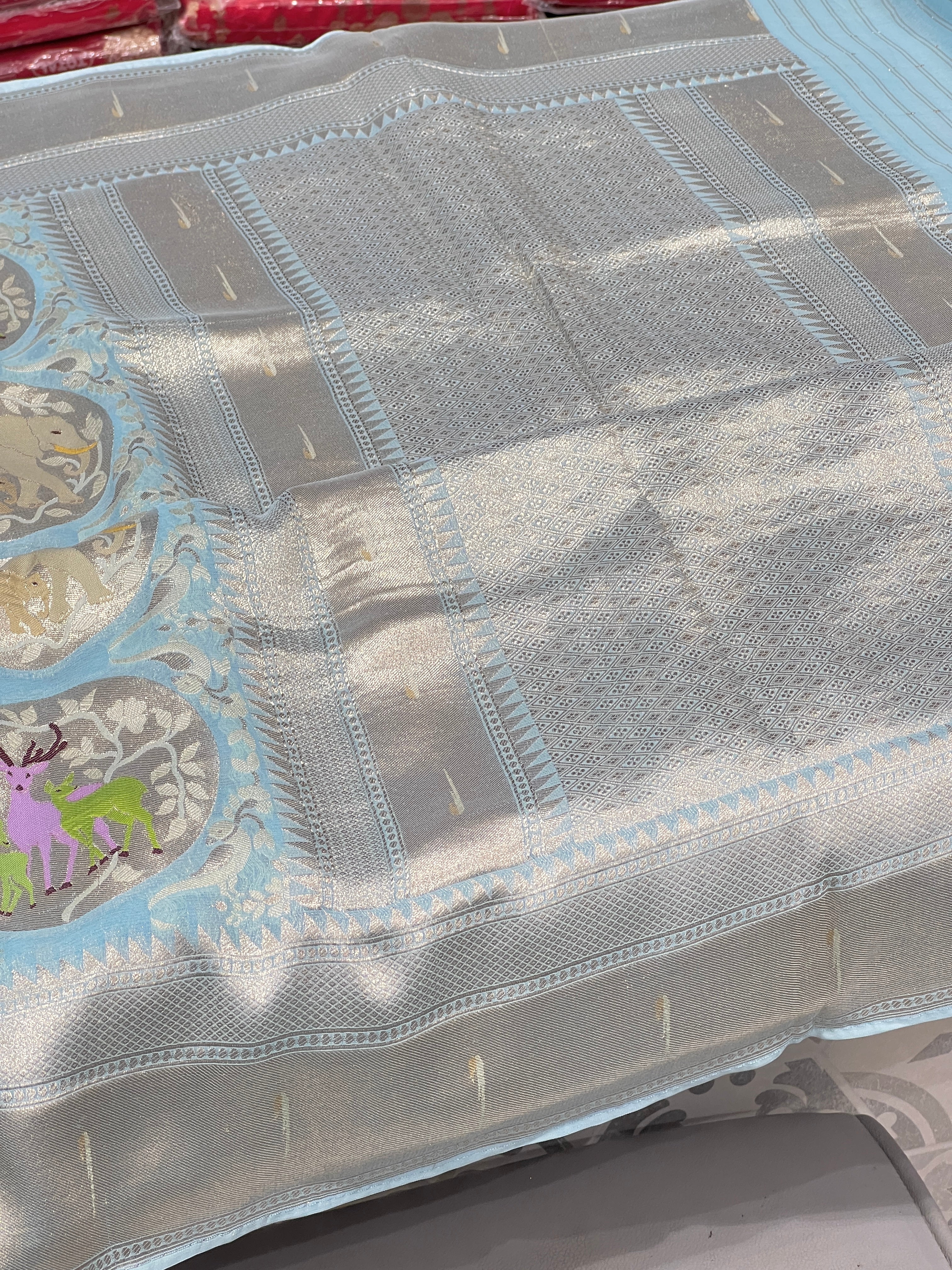 Blue Banarasi Khaddi Georgette Vantara Saree