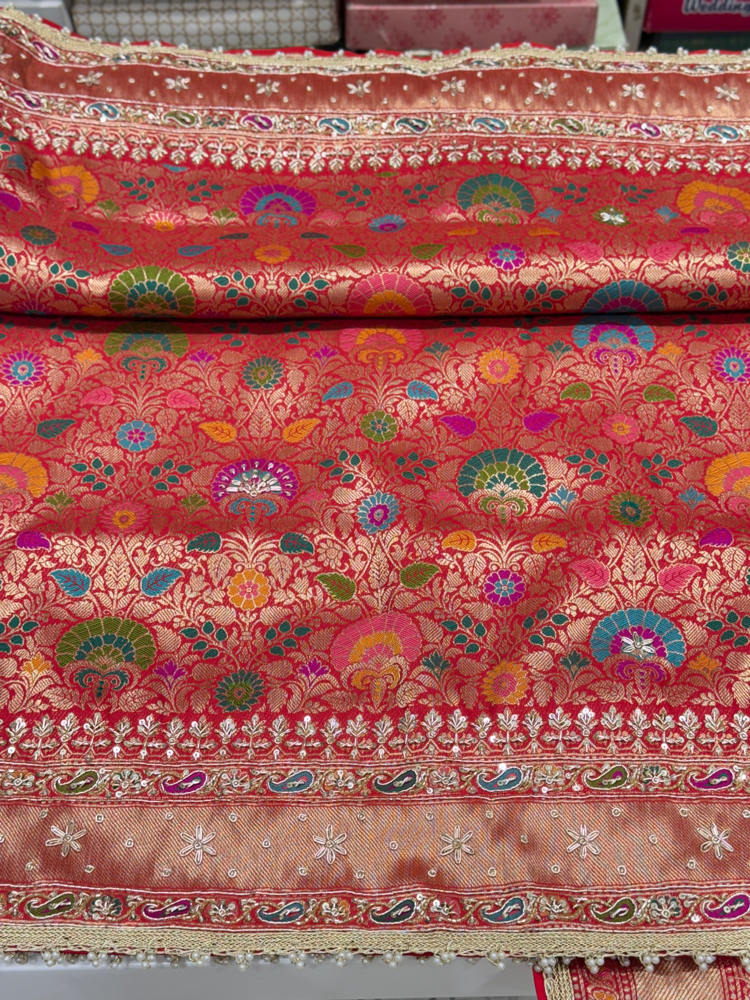 Banarasi Kinkhwab Zardosi Embroidery Saree