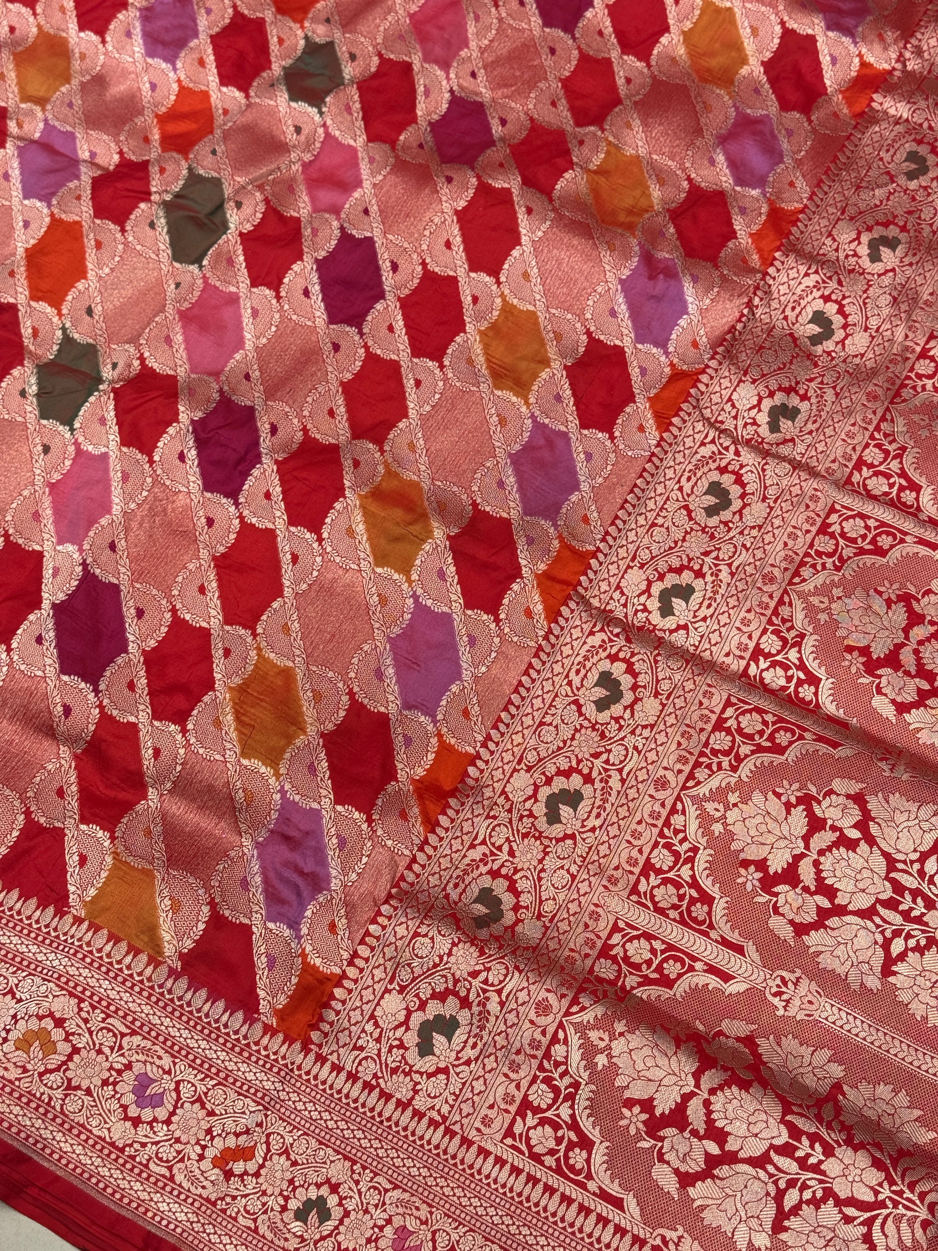 Handloom Banarasi Katan Silk Rangkat Saree