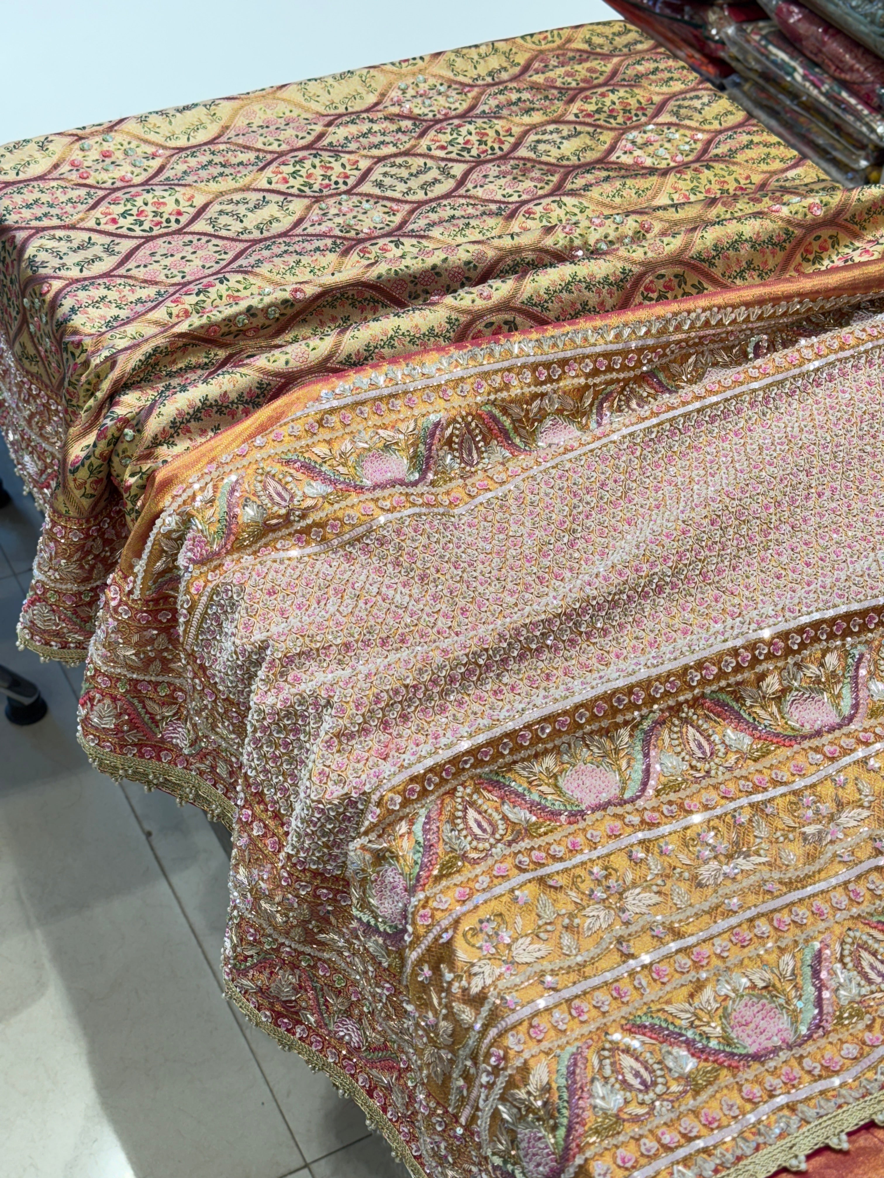 Kanjivaram Hand Embroidery Saree
