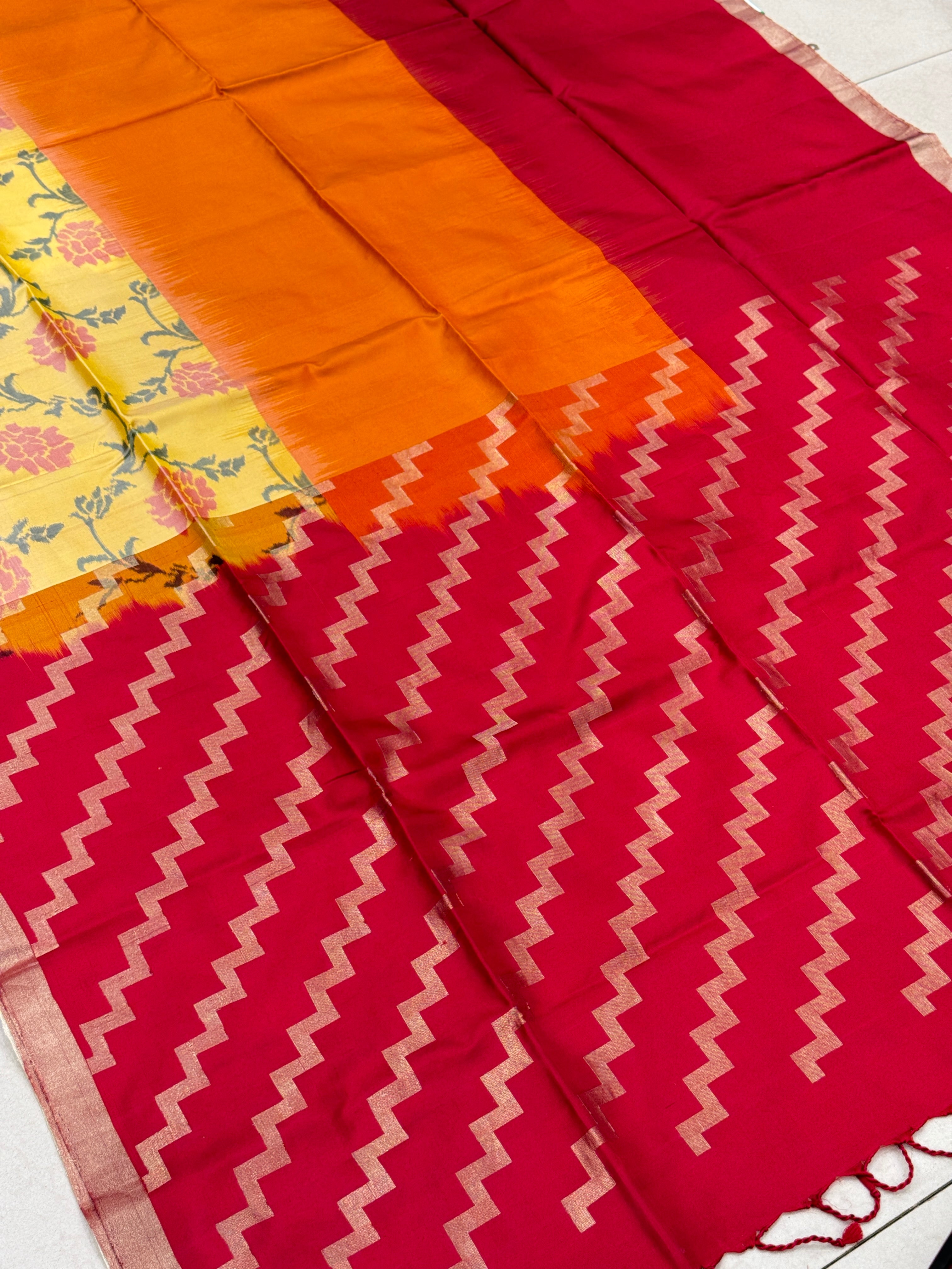 Contemporary Pochampally Ikat Patola Saree
