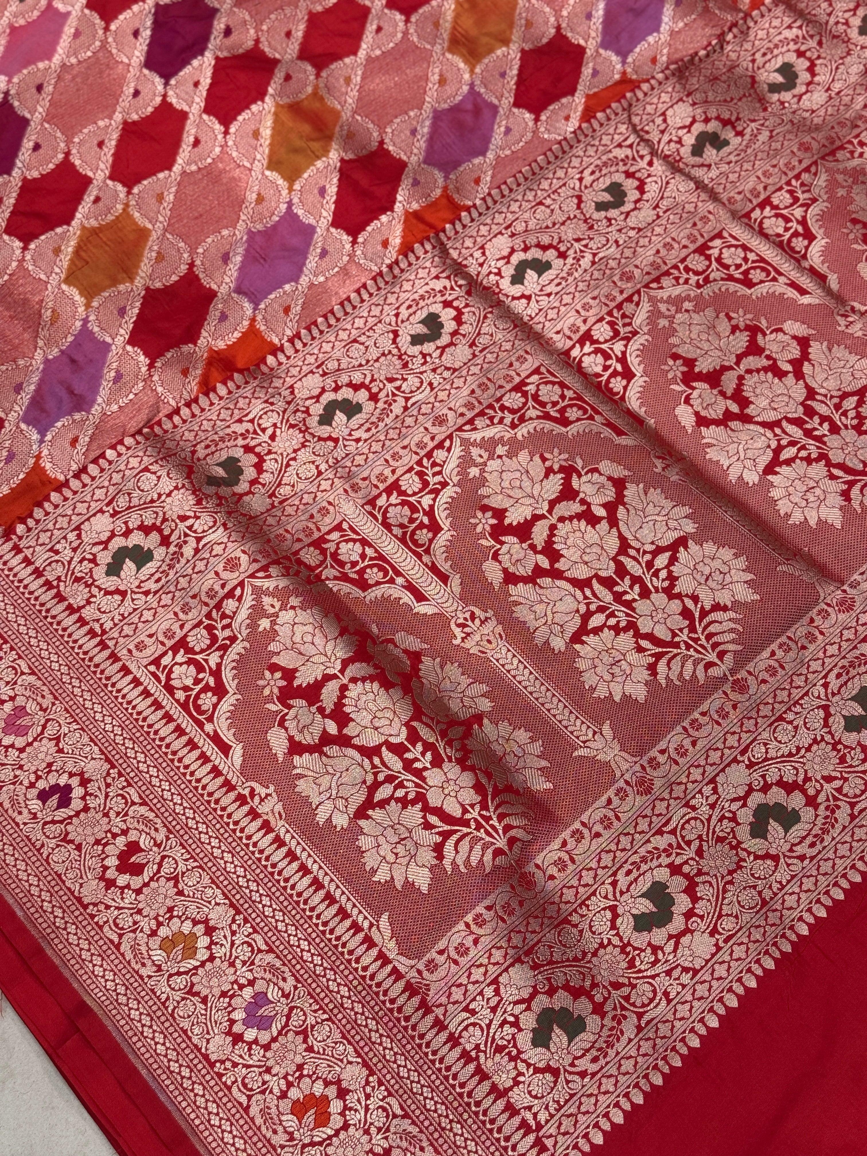 Handloom Banarasi Katan Silk Rangkat Saree