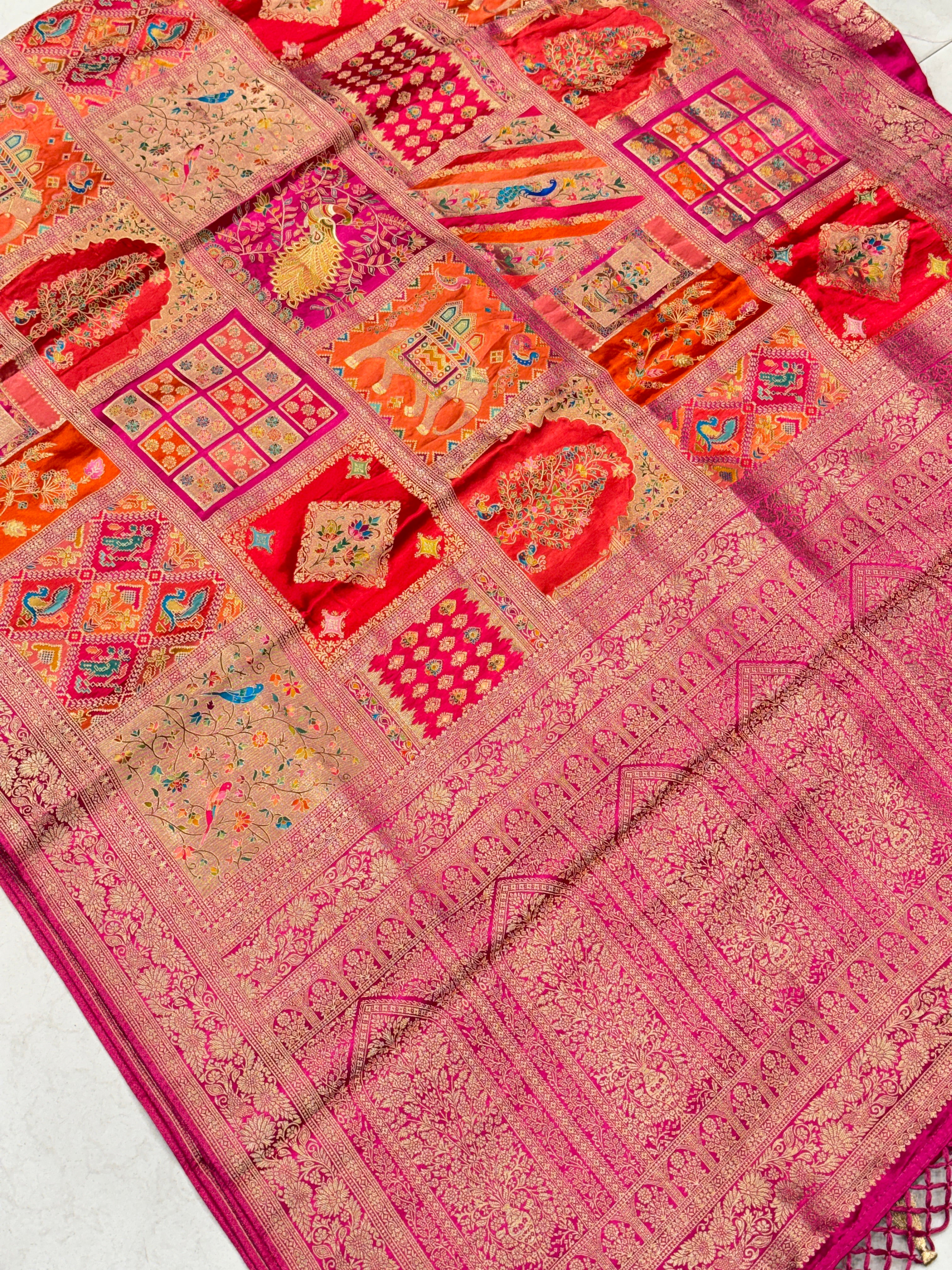 Contemporary Rani Rangkat Modal Banarasi Weaved Saree