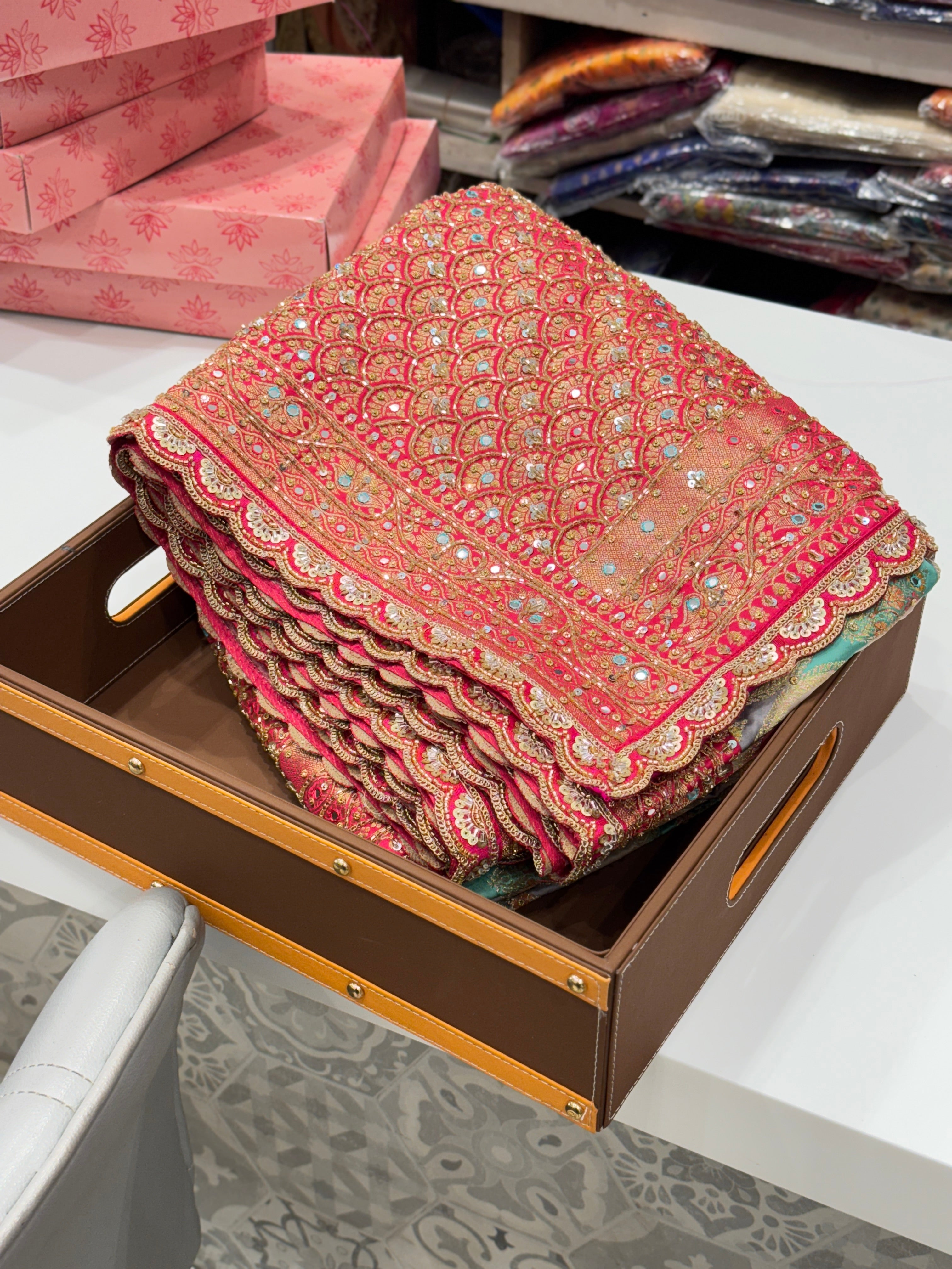 Banarasi Modal Rangkat Hand Embroidery Maharani Saree