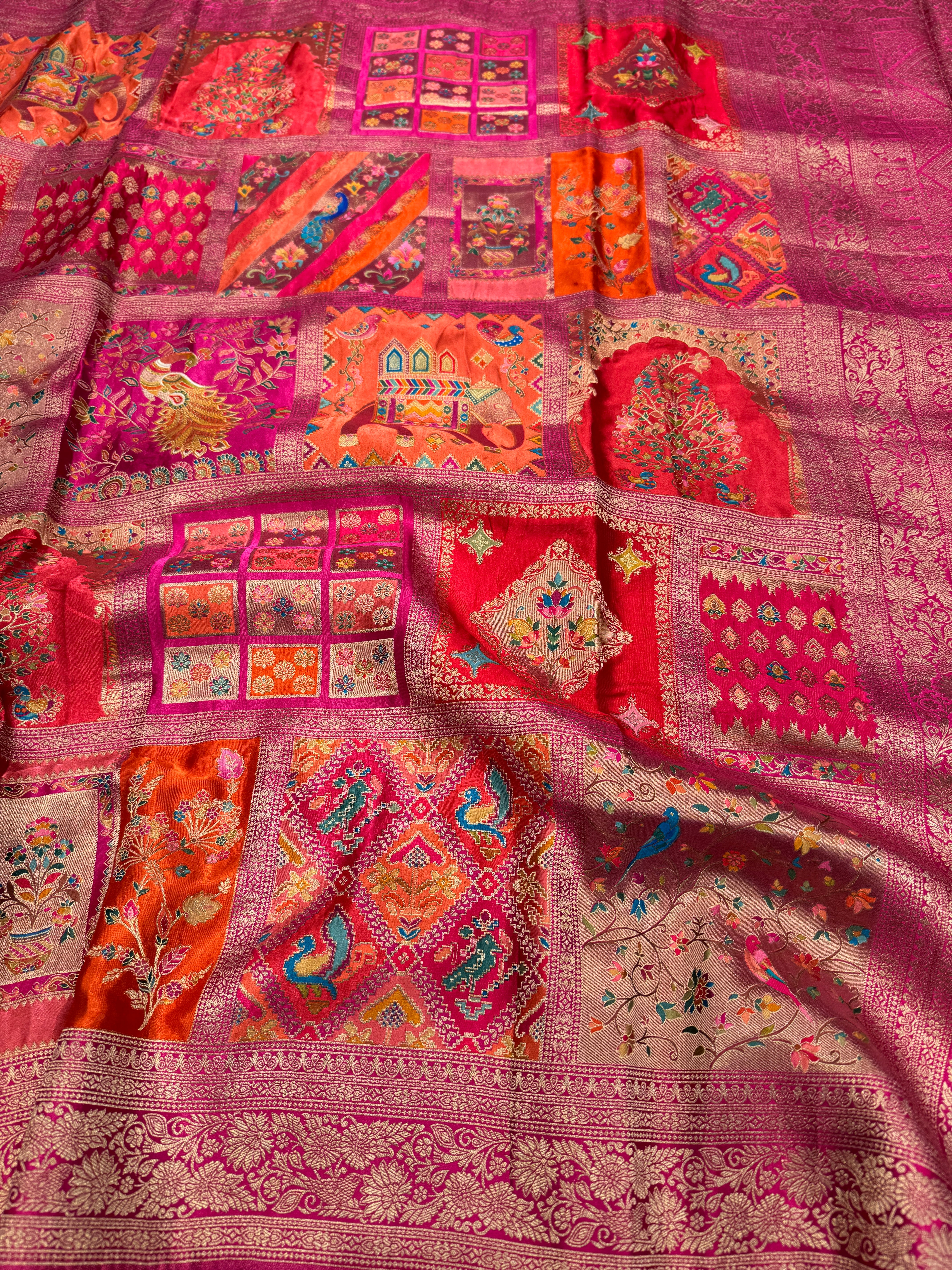 Contemporary Rani Rangkat Modal Banarasi Weaved Saree
