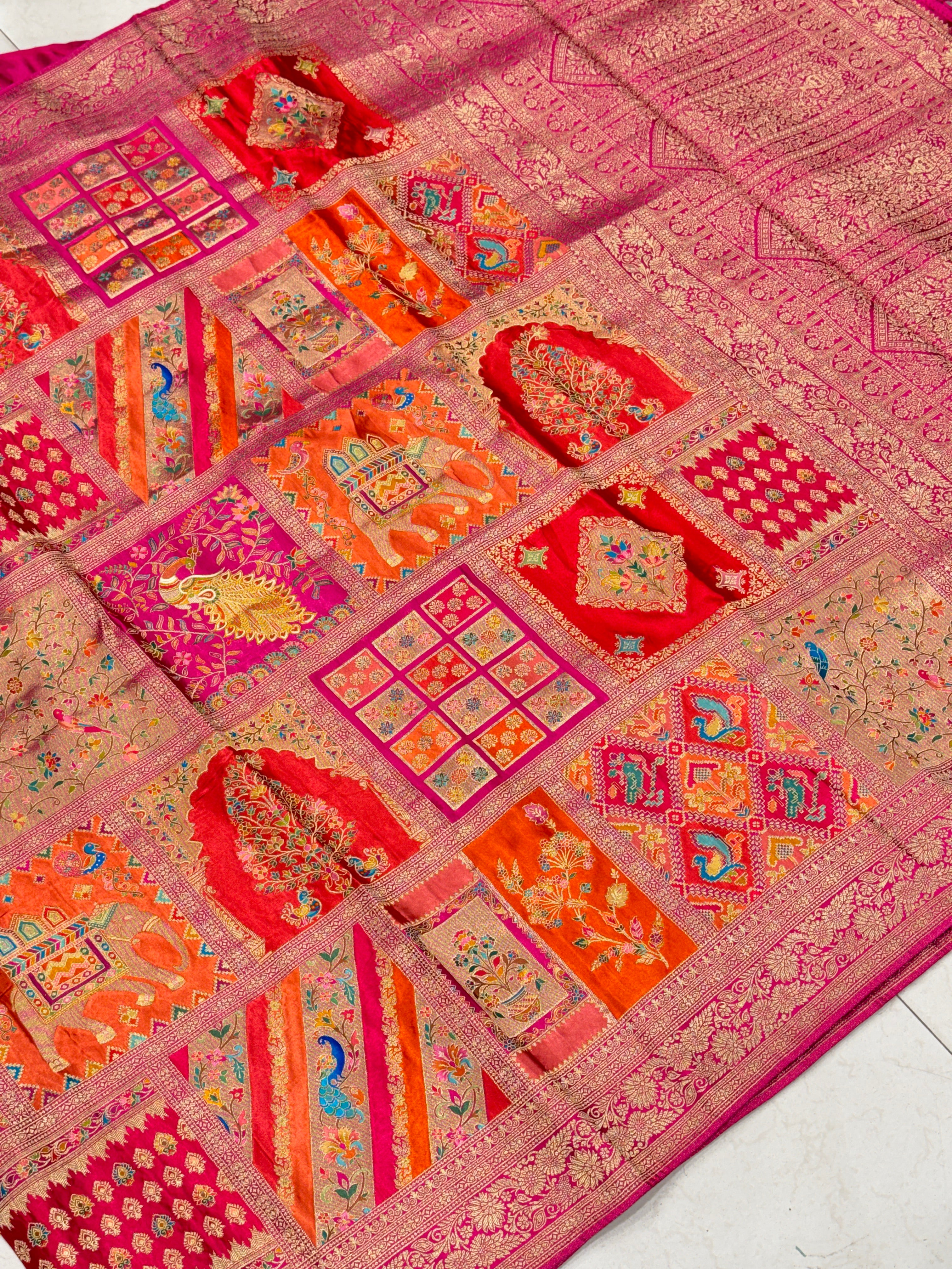 Contemporary Rani Rangkat Modal Banarasi Weaved Saree