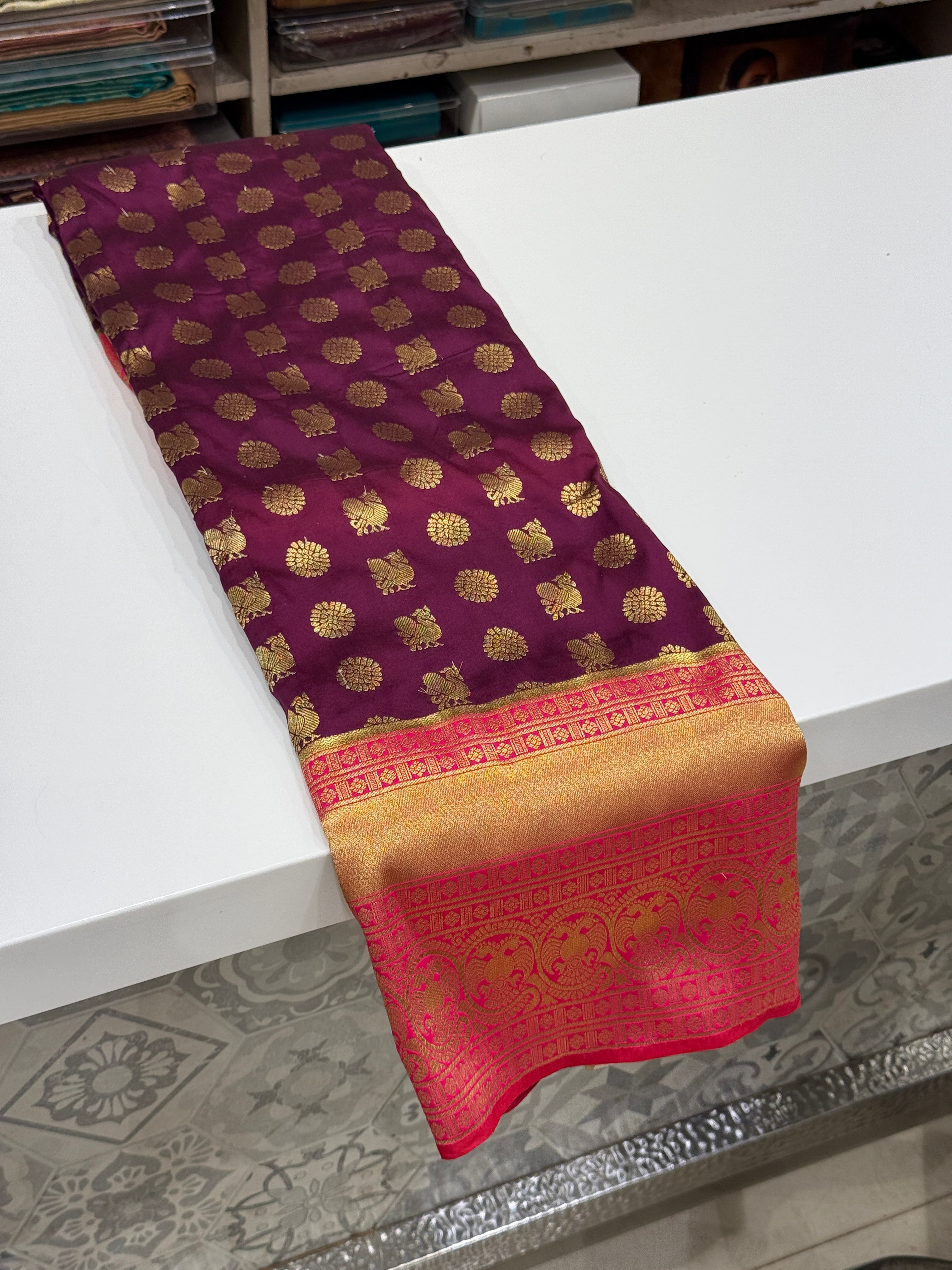 Wine Rani Kanjivaram Silk Saree