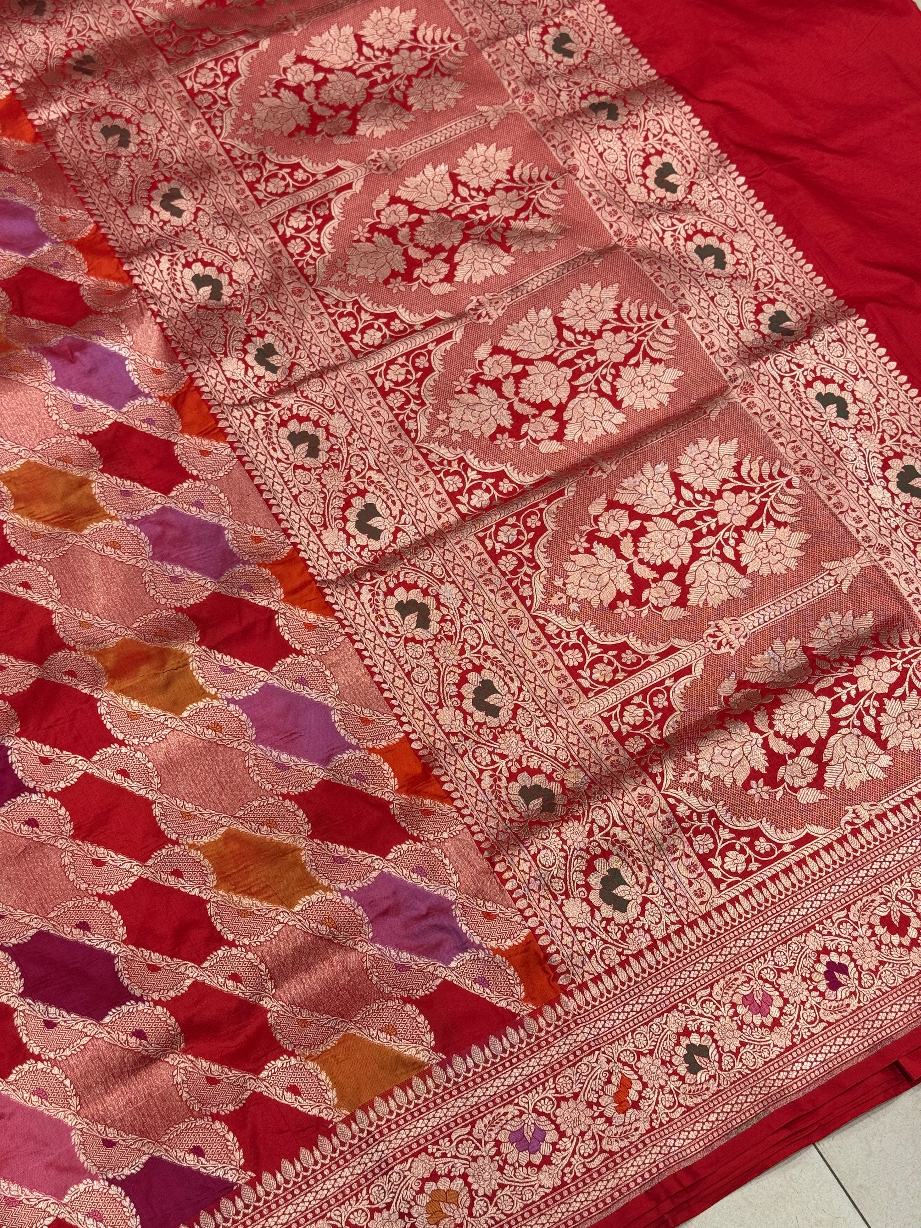 Handloom Banarasi Katan Silk Rangkat Saree