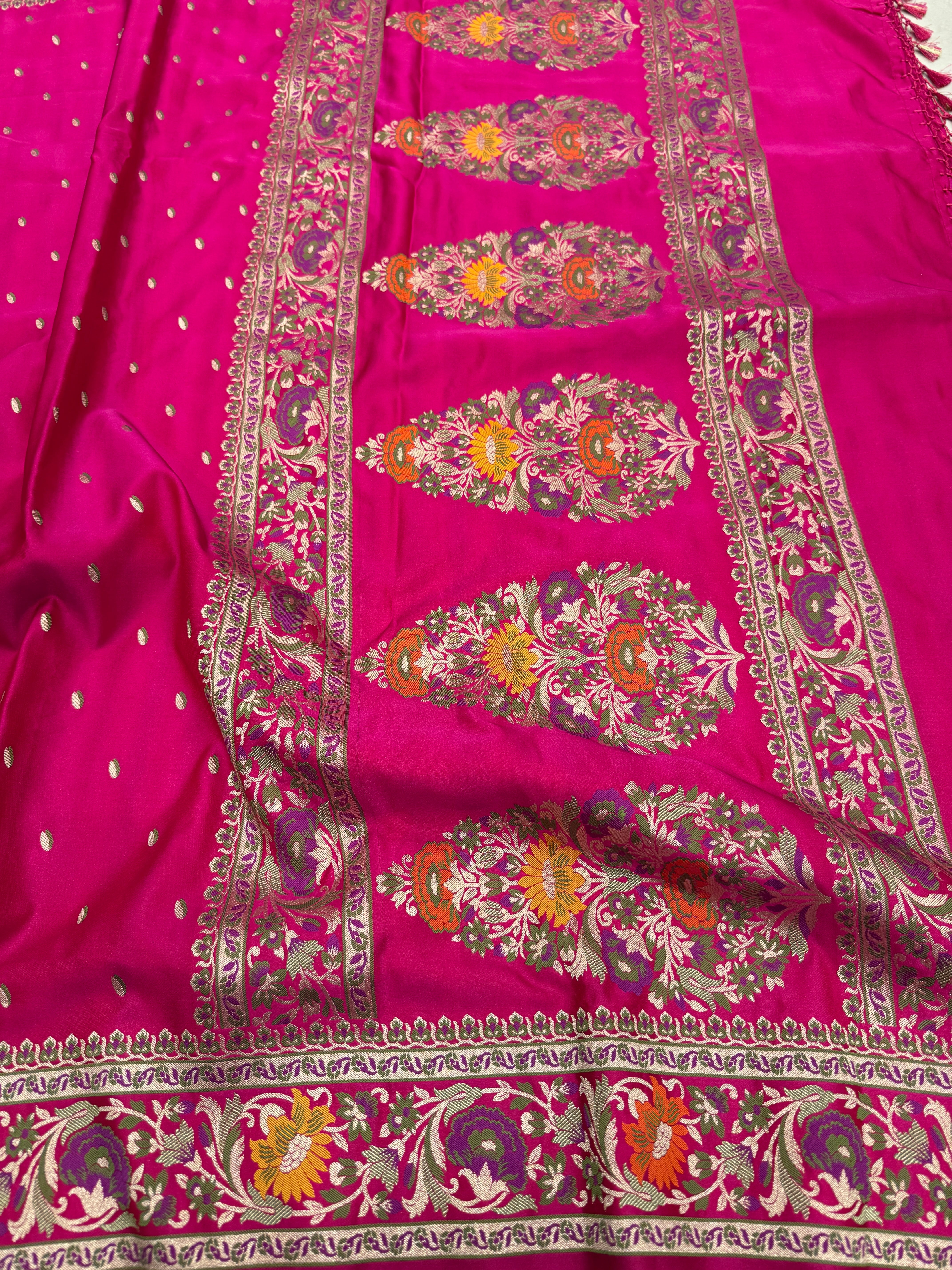 Rani Banarasi Silk Small Butti Meena Saree