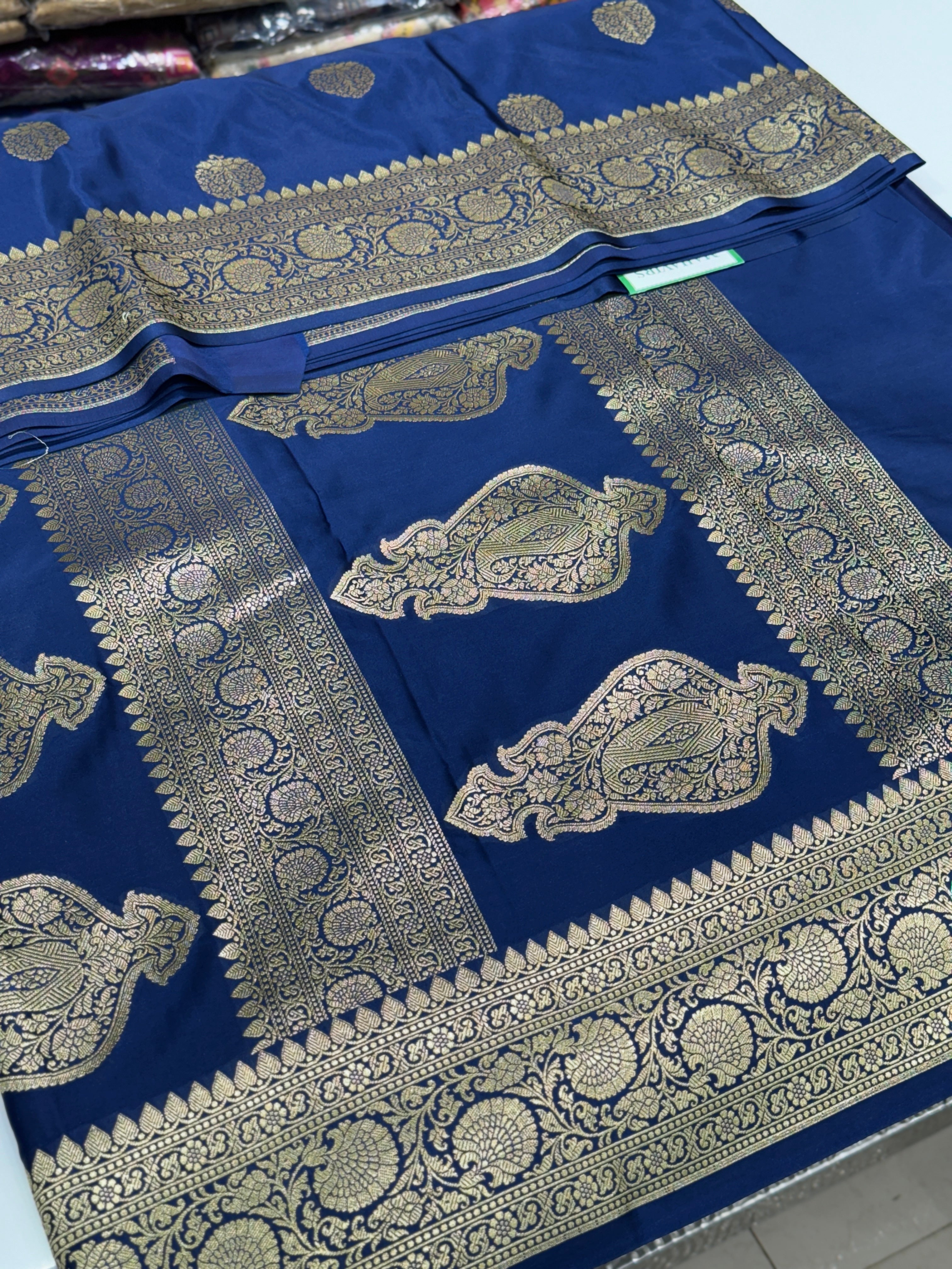 Blue Banarasi Silk Butta Saree