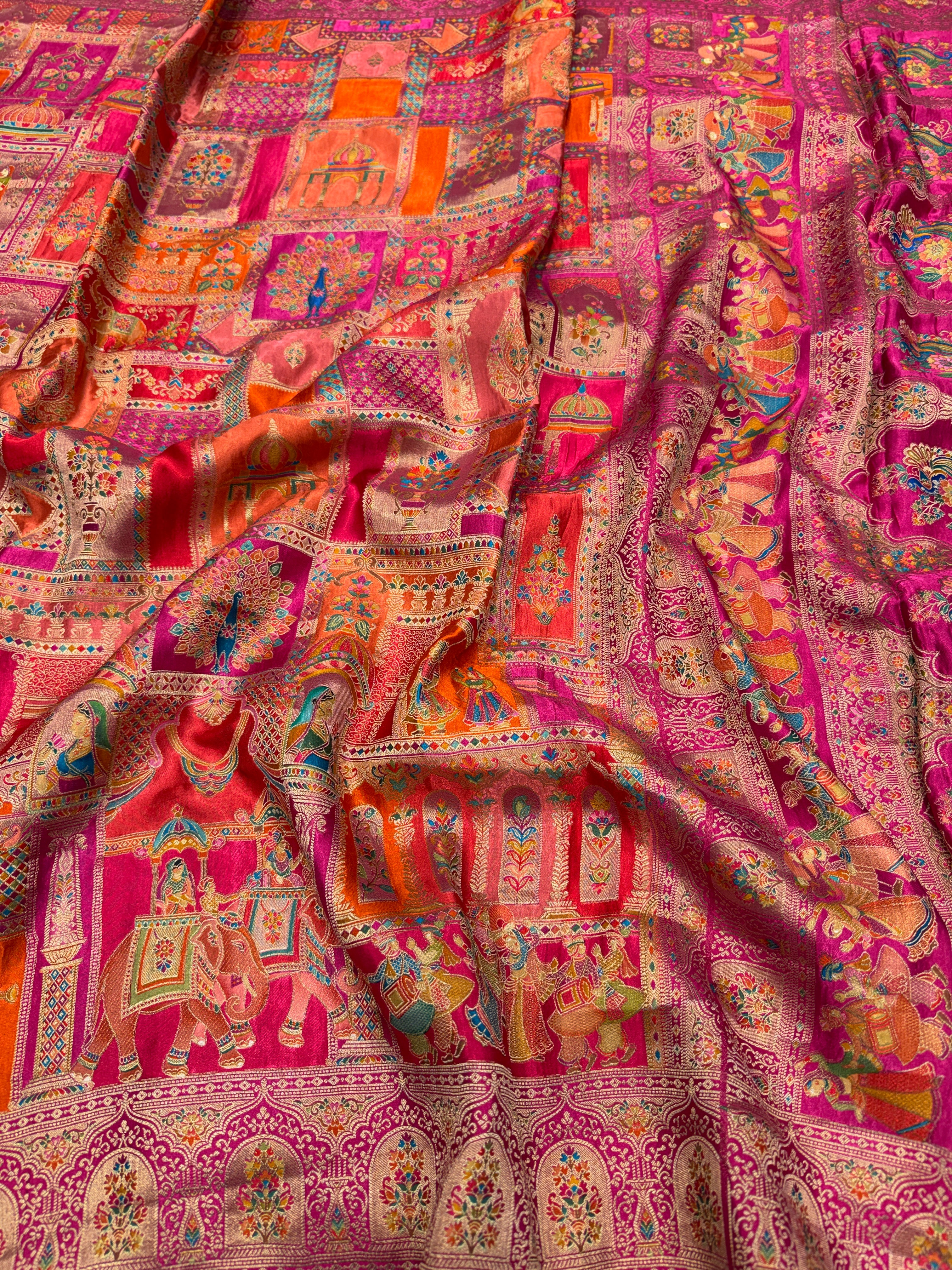 Rani Doli Baarat Edit Modal Banarasi Weaved Saree