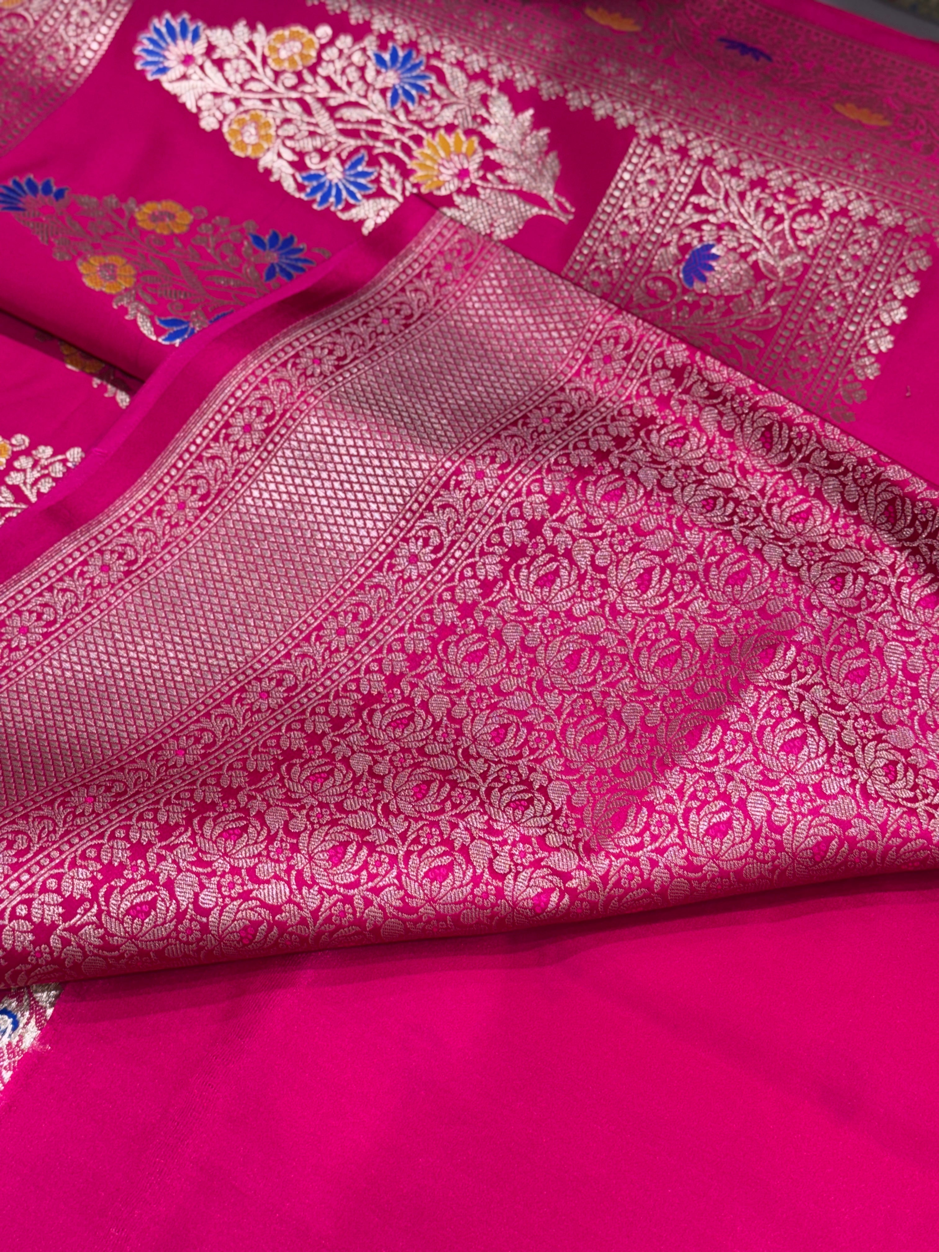 Rani Meenakari Banarasi Silk Saree