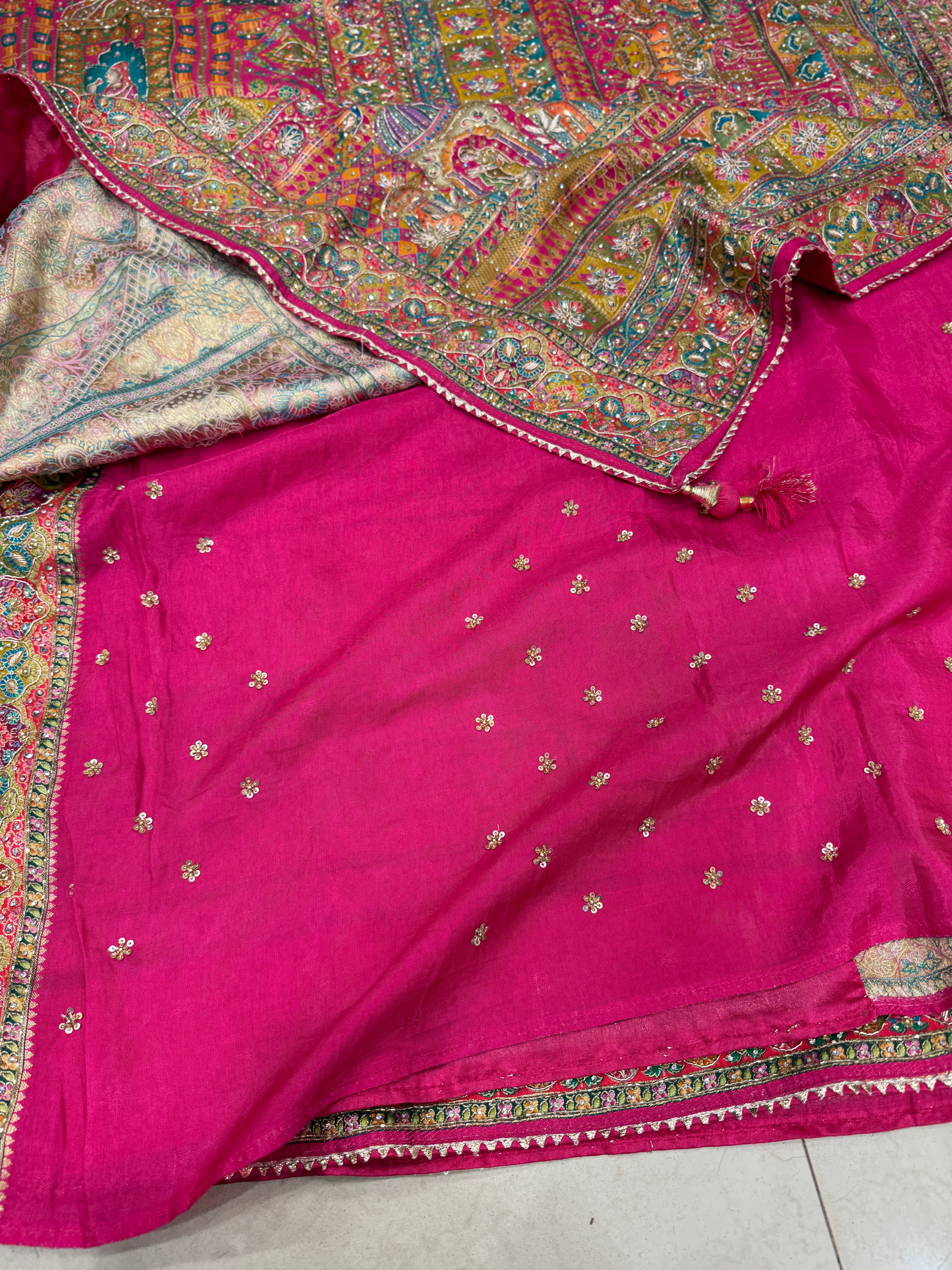 Rani Darbar Pashmina Style Weave with Hand Embroidery