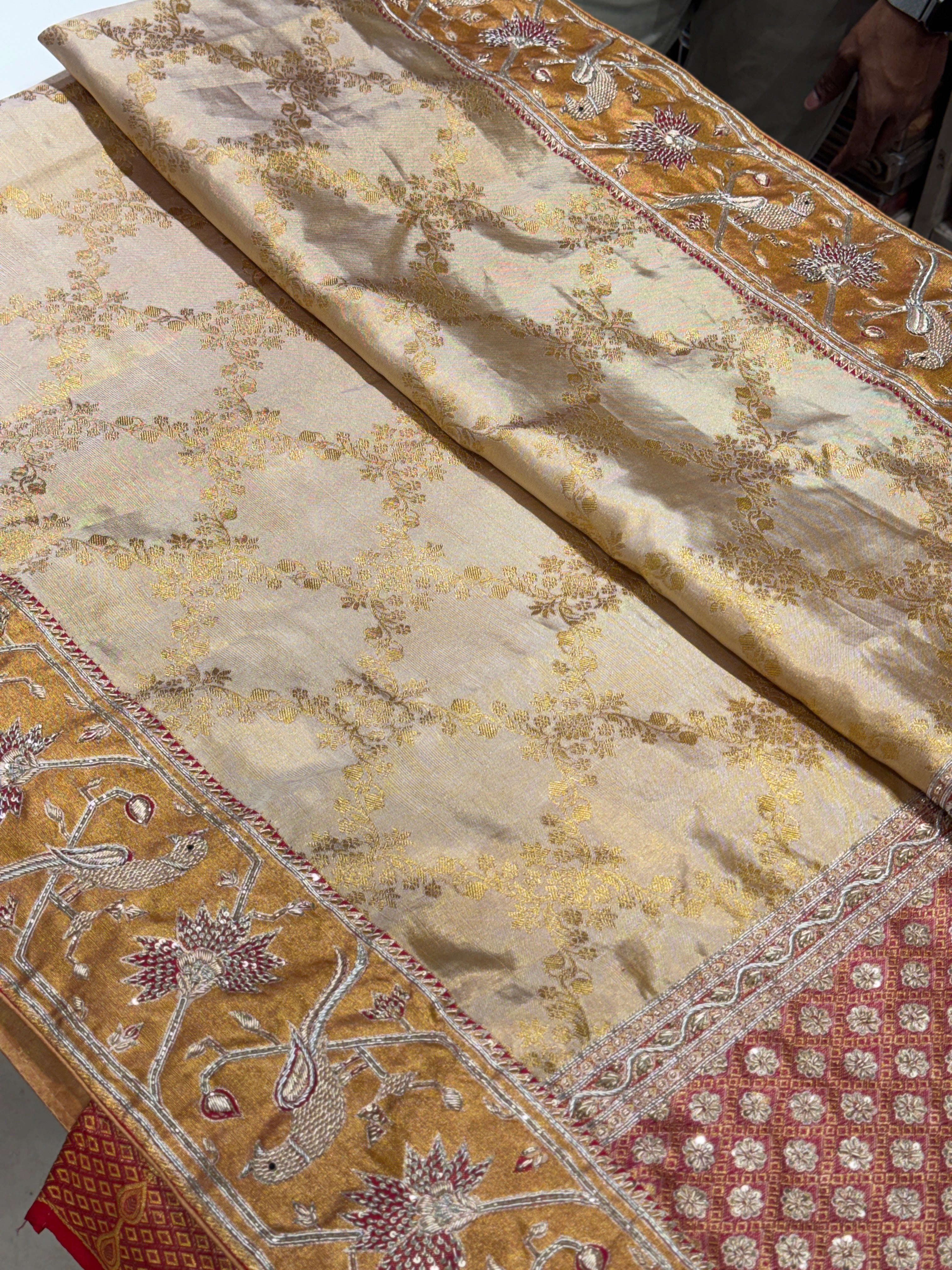 Kanjivaram Paithani Weave with Zardosi Embroidery Hand Made