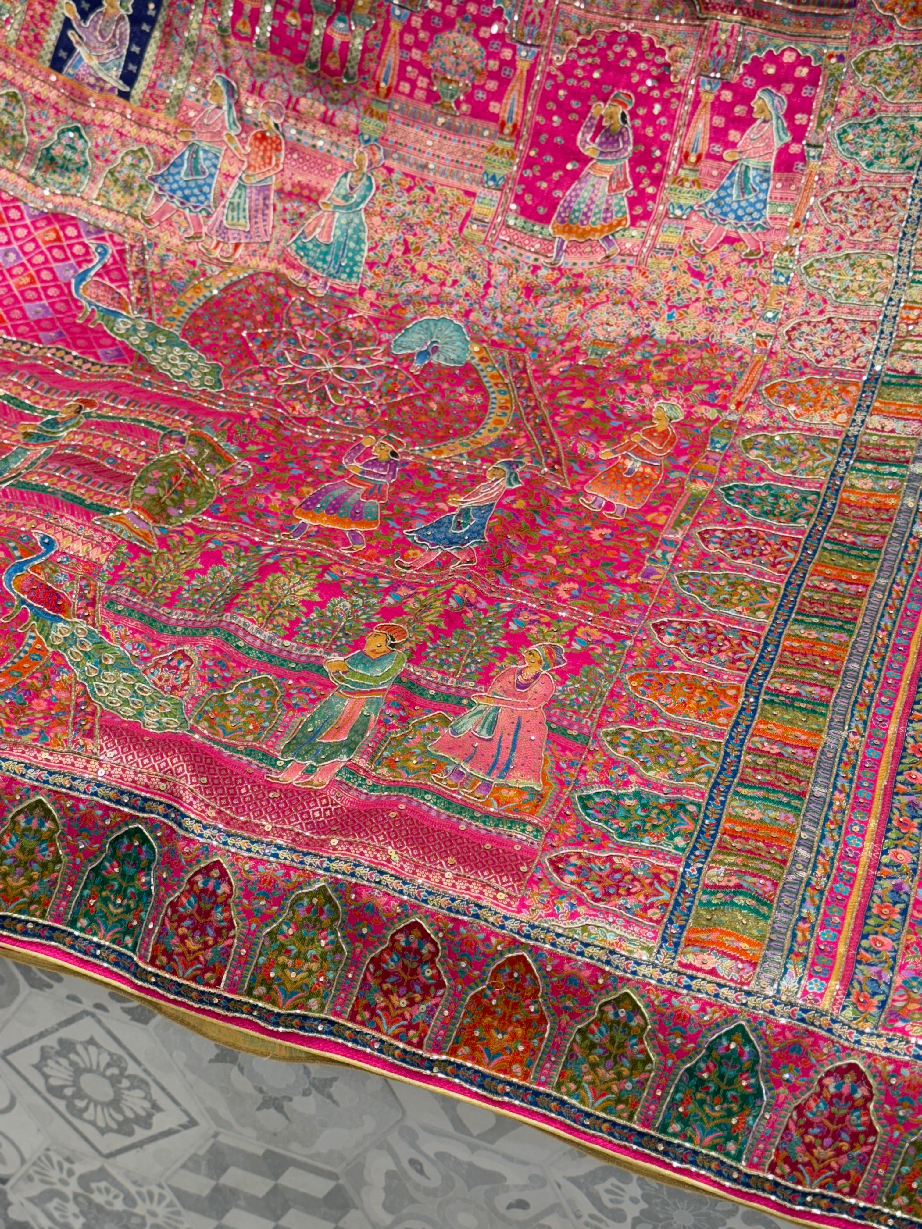 Rani Darbar Pashmina Style Weave with Hand Embroidery