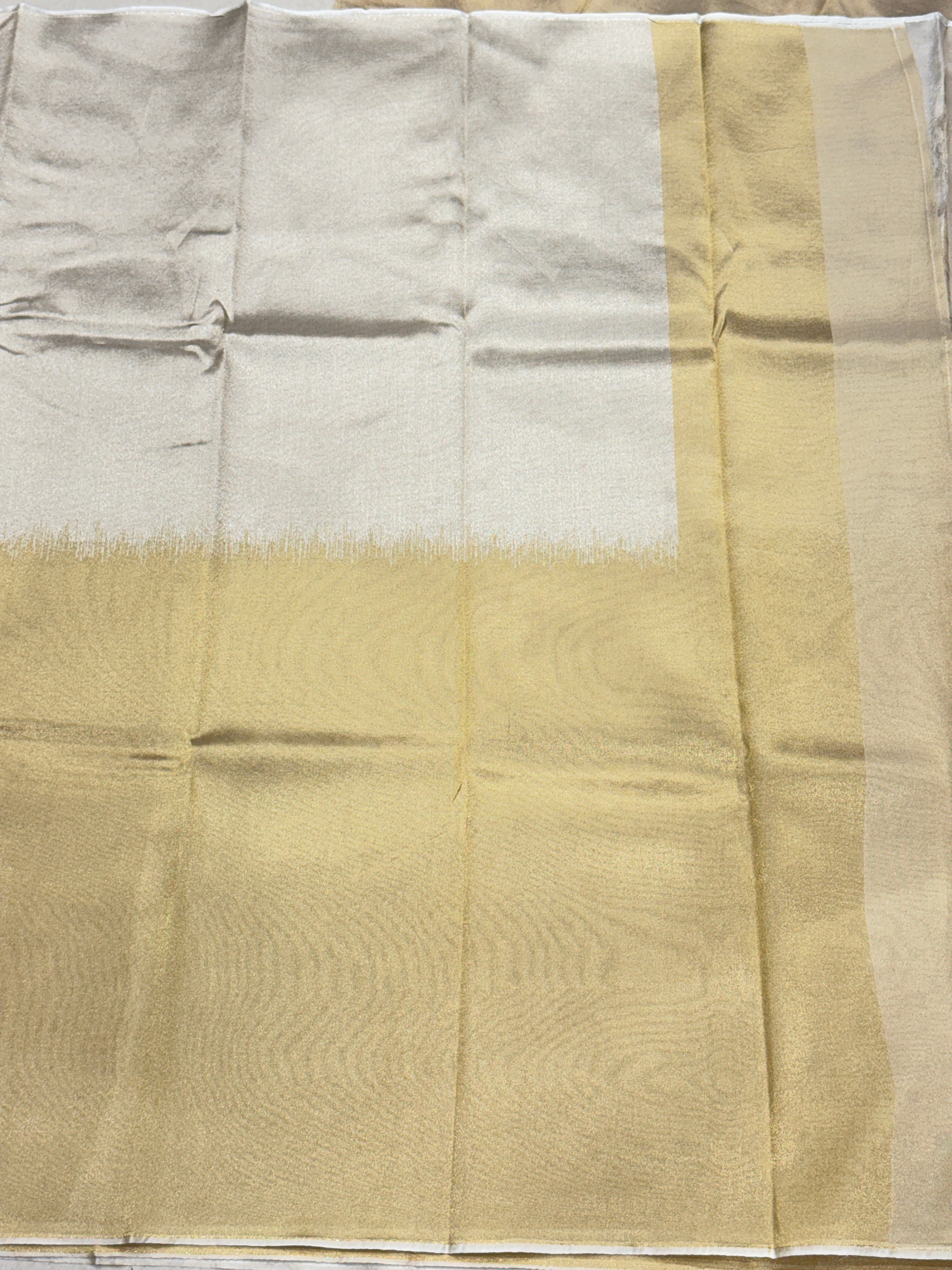Silver Golden Tissue Weaved Saree