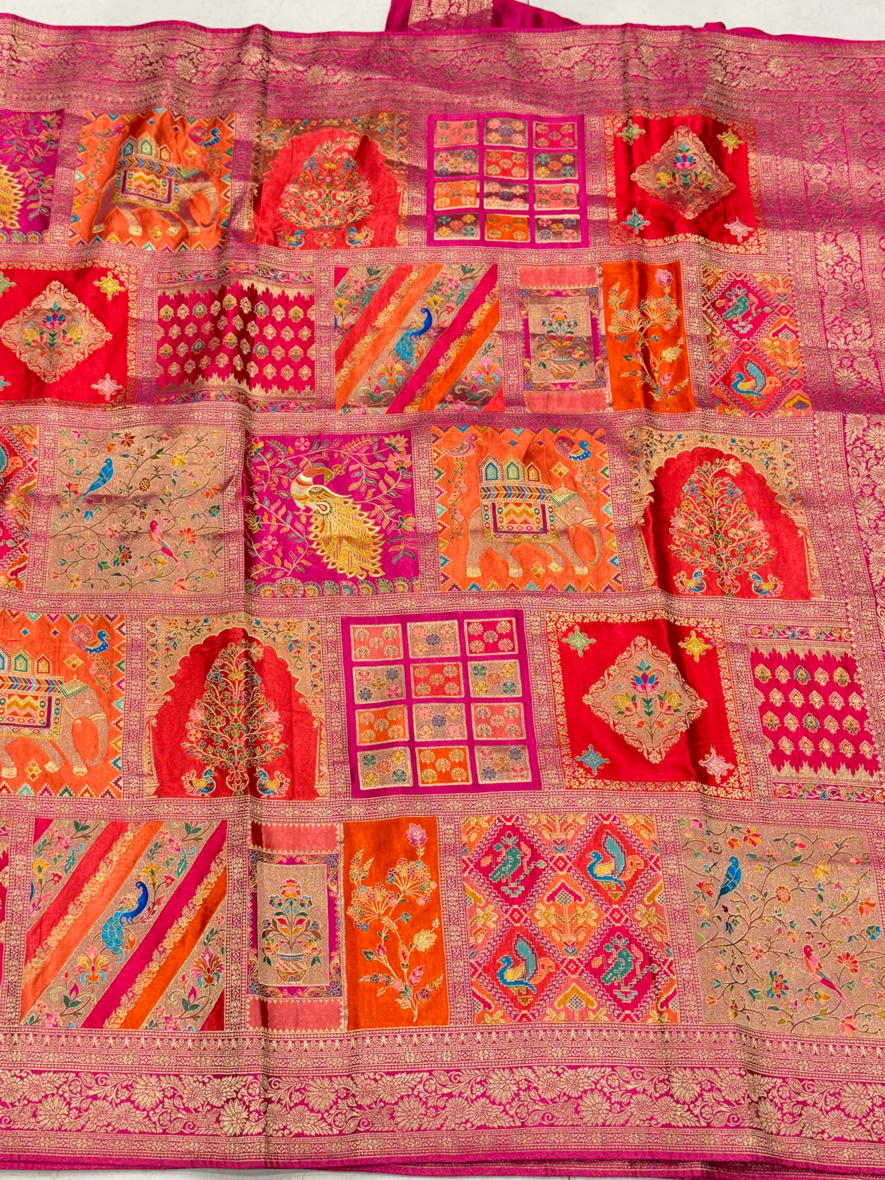 Contemporary Rani Rangkat Modal Banarasi Weaved Saree