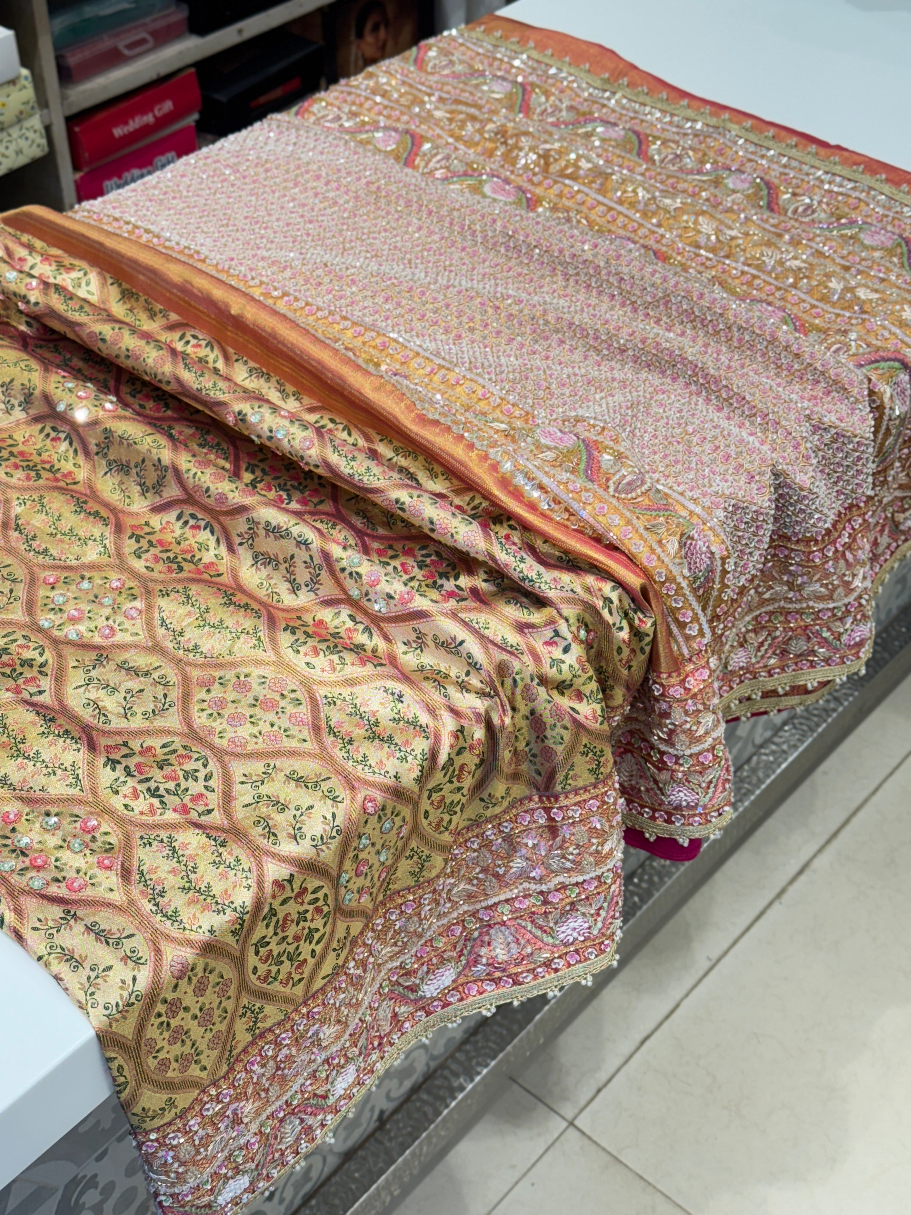 Kanjivaram Hand Embroidery Saree