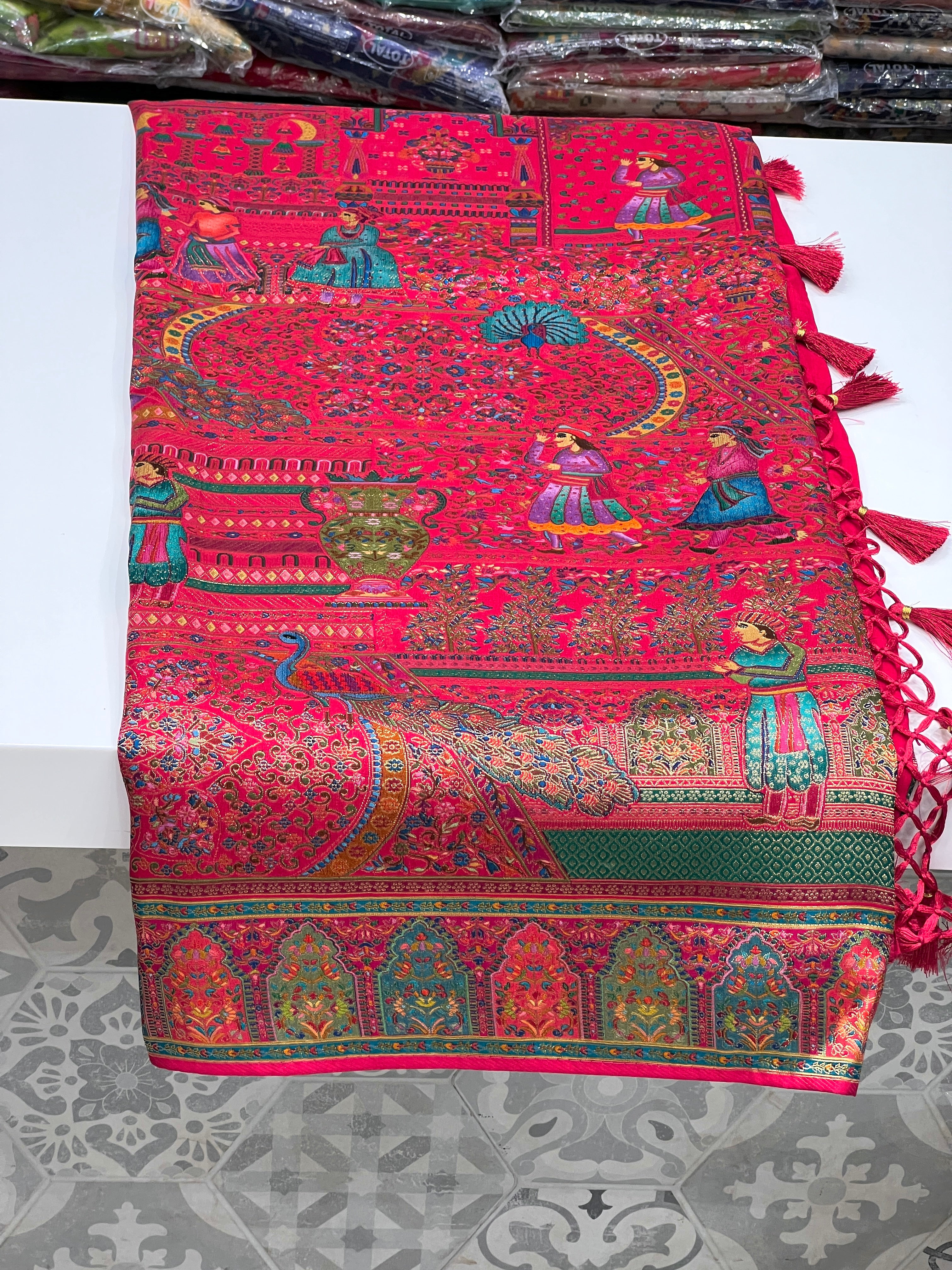 Rani Pashmina Style Darbar Silk Saree