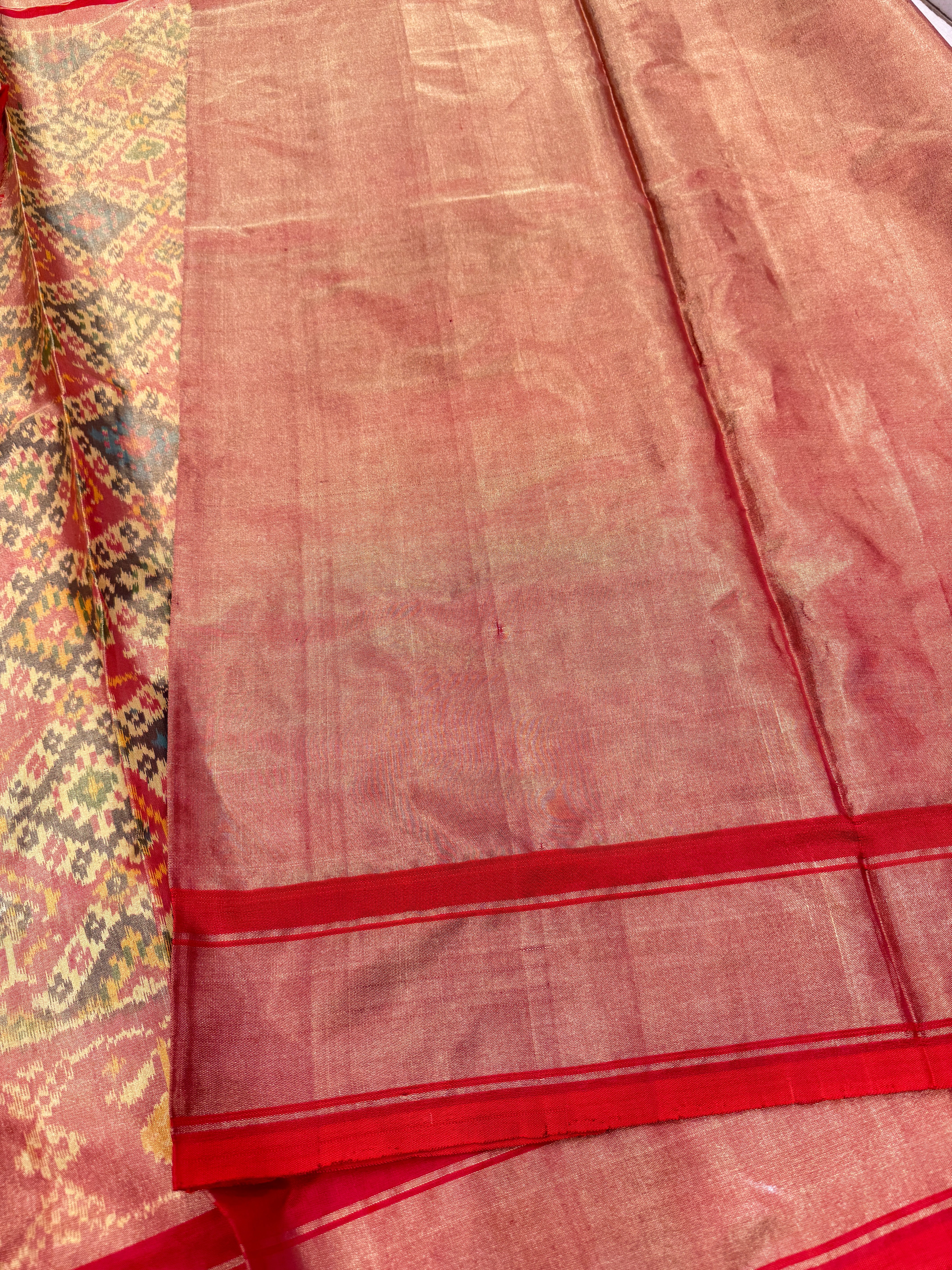 Traditional Handloom Tissue Silk Patola Saree