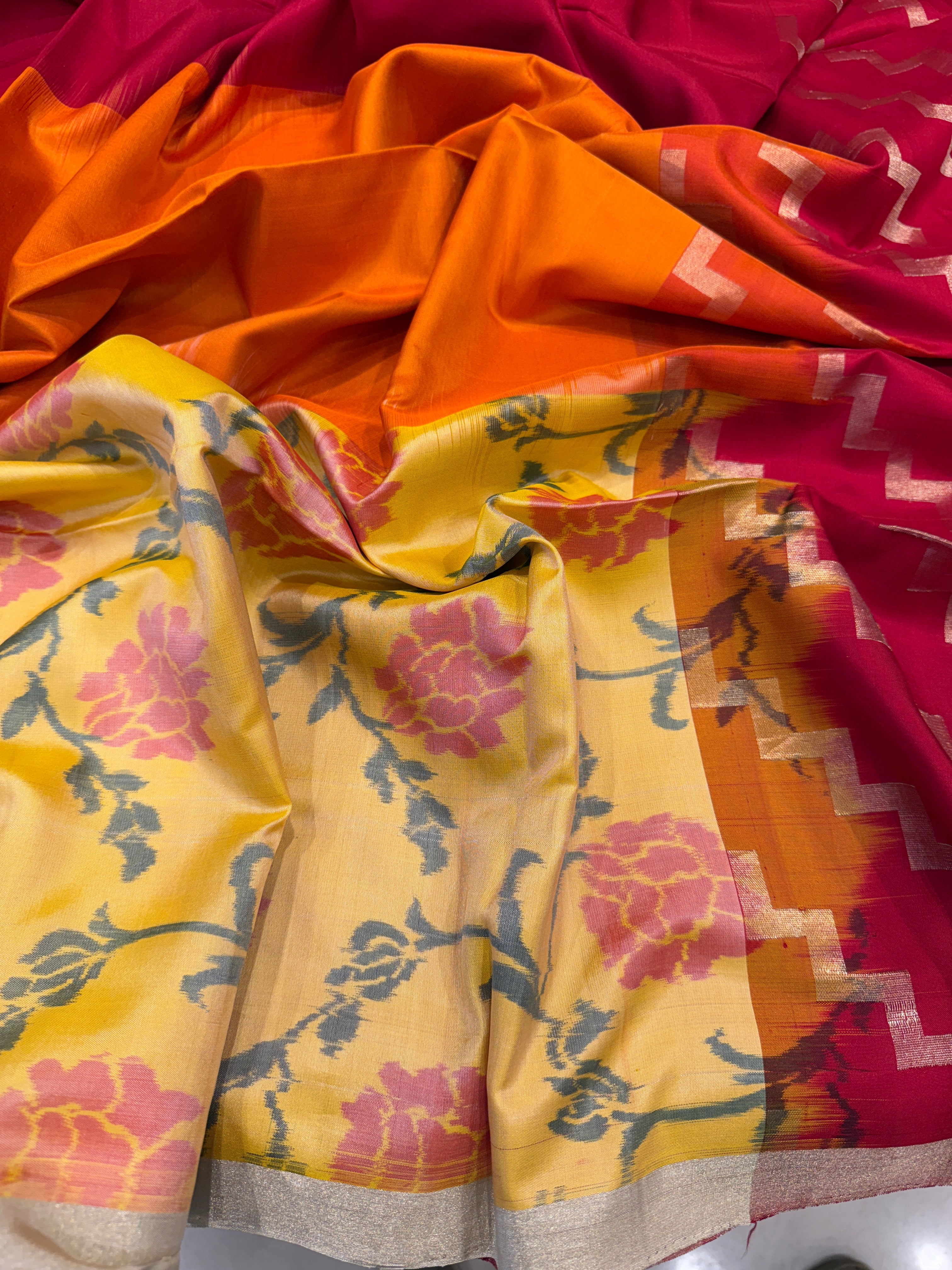 Contemporary Pochampally Ikat Patola Saree