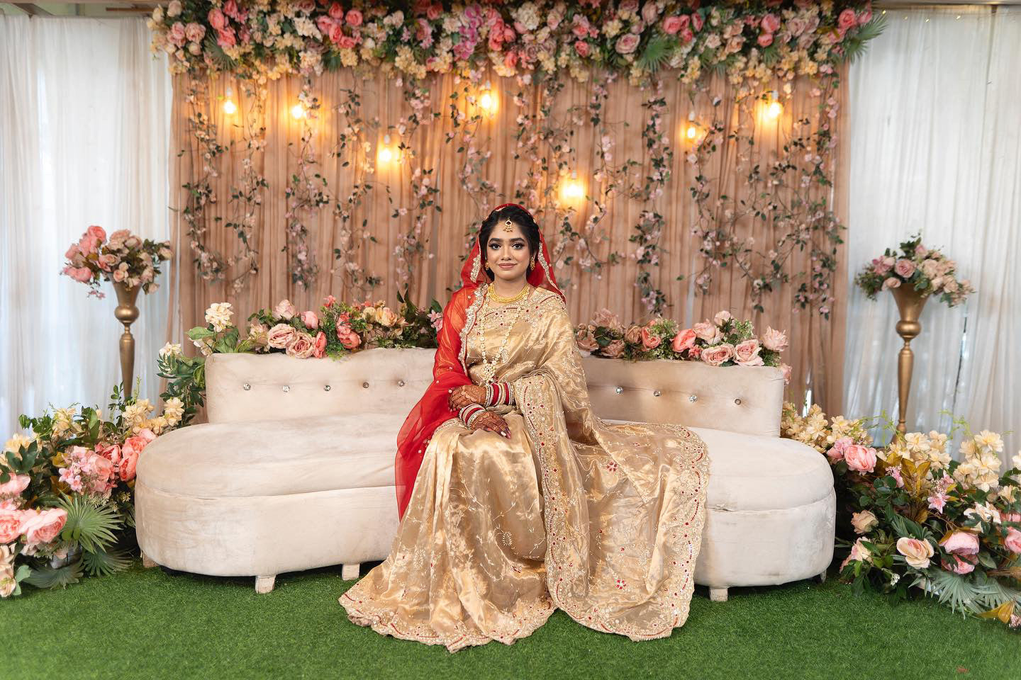 Gold Tissue Zardosi Jaal Hand Embroidery Saree