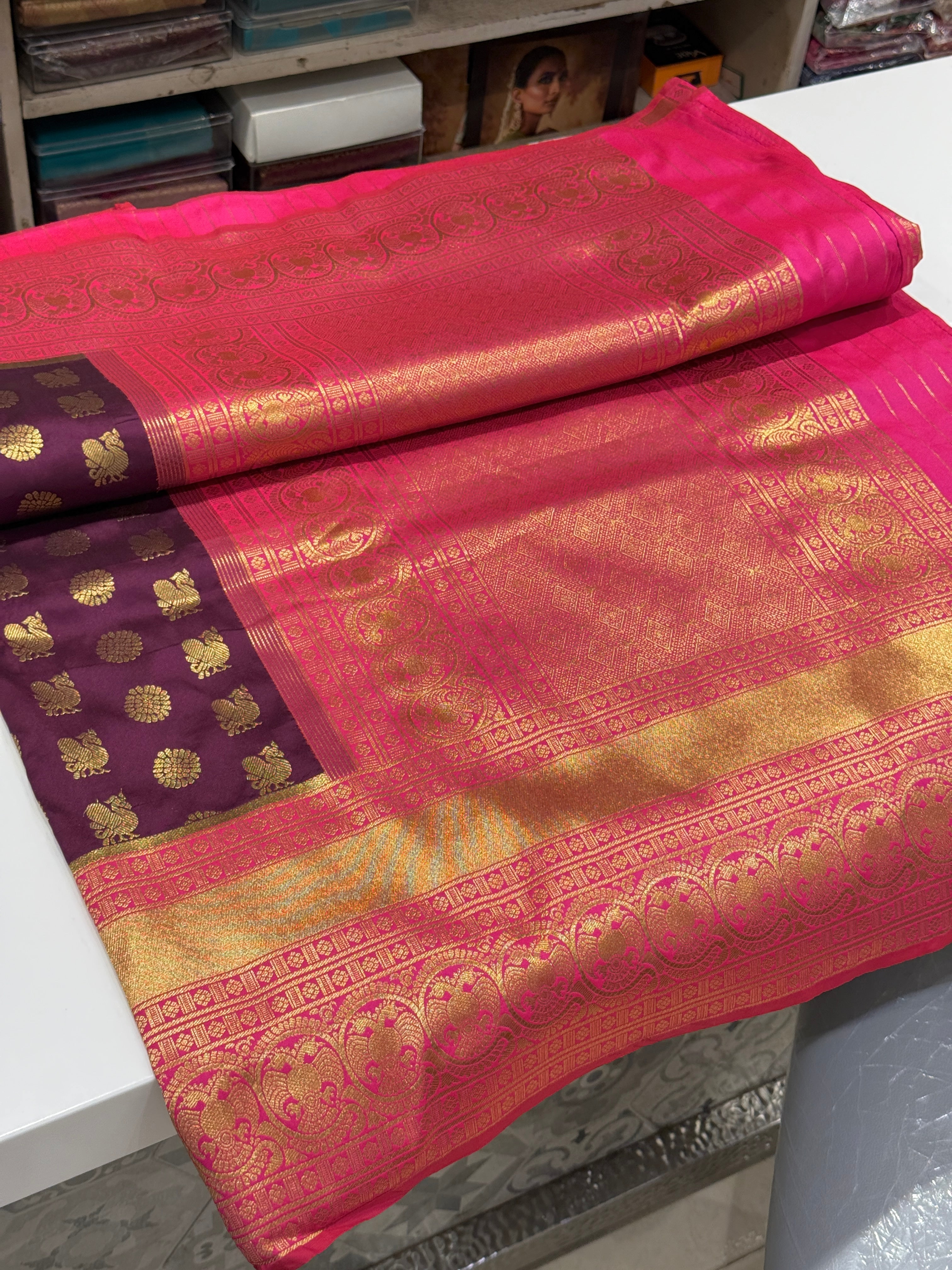 Wine Rani Kanjivaram Silk Saree