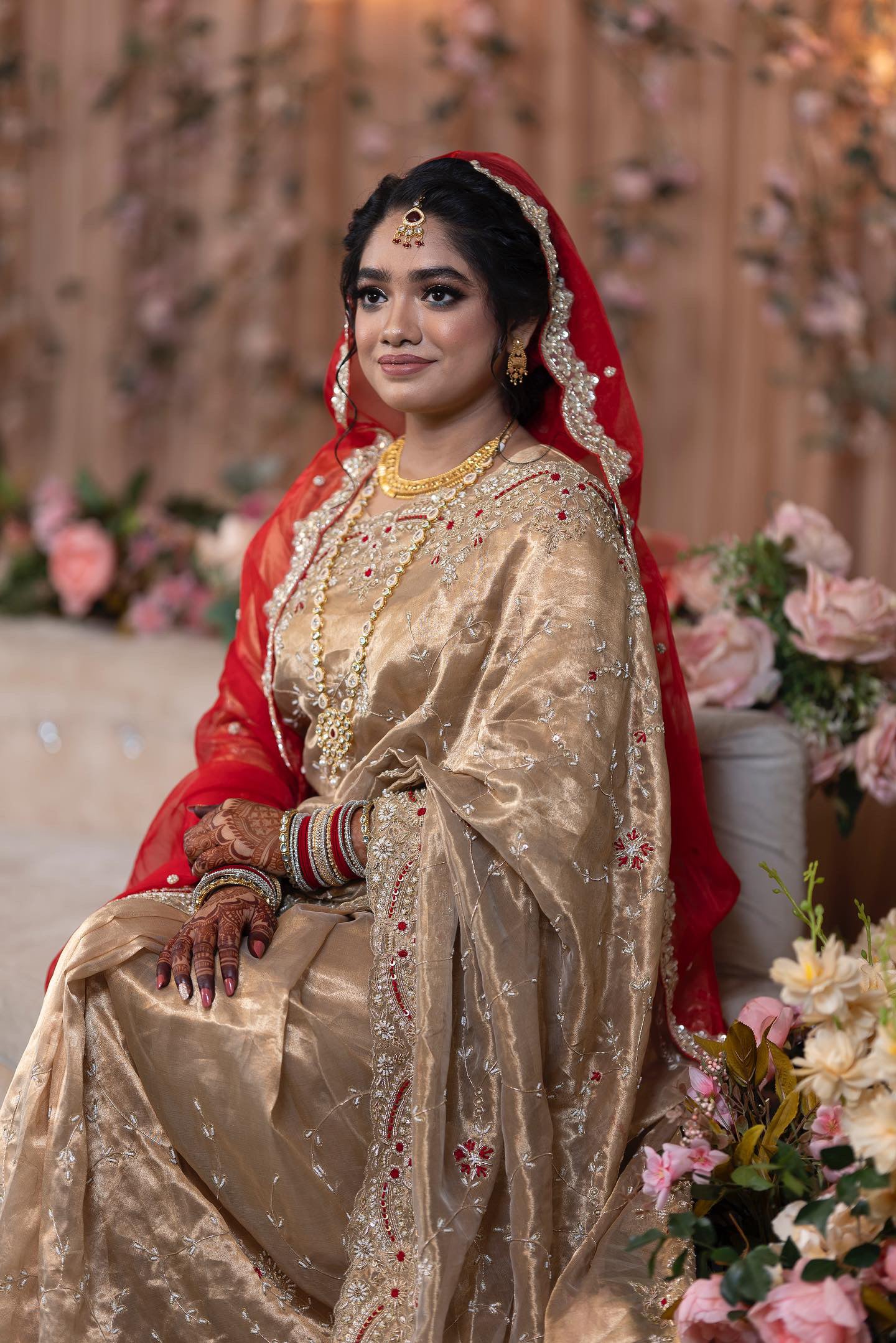 Gold Tissue Zardosi Jaal Hand Embroidery Saree