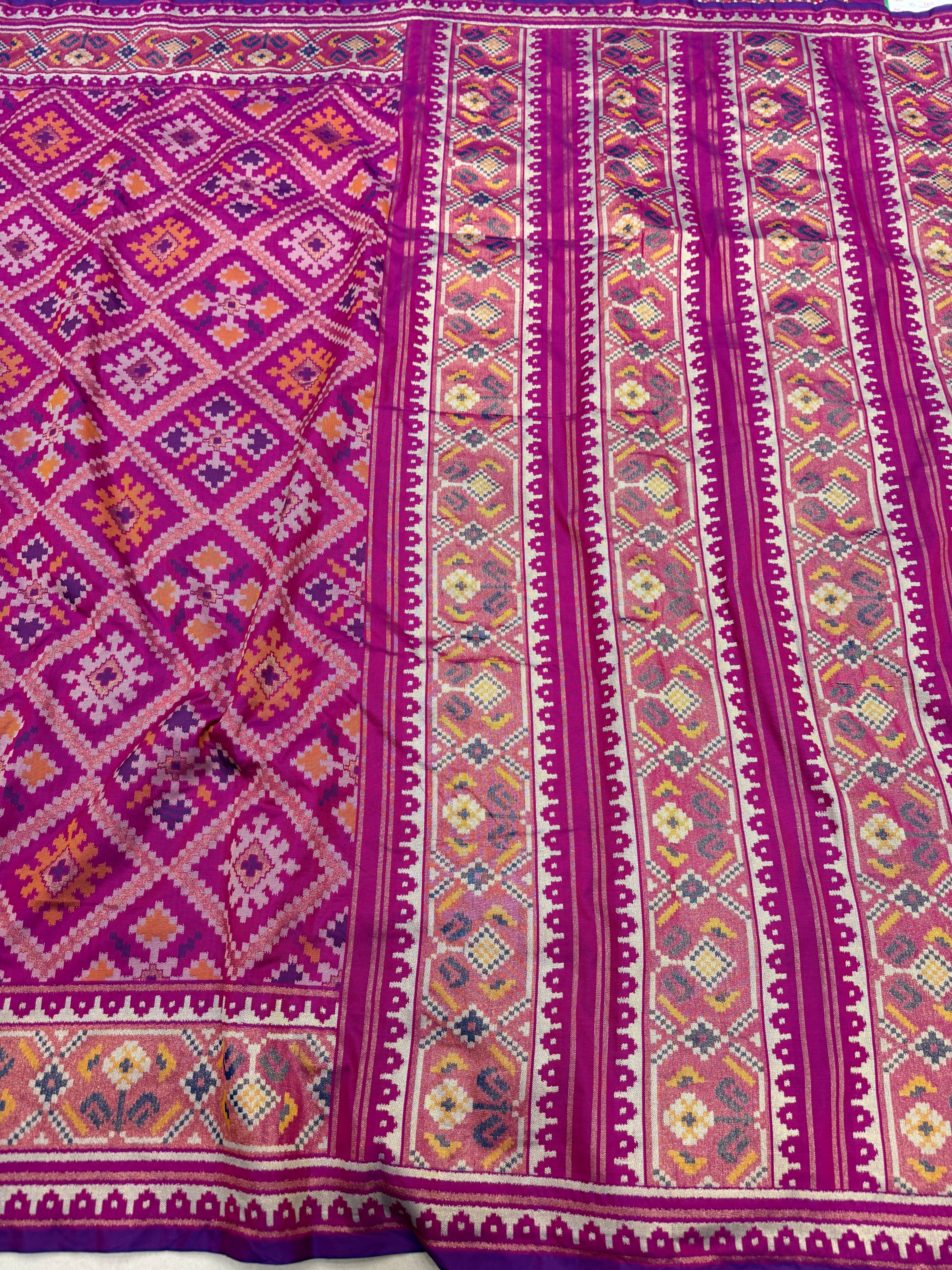 Violet Ratan Chowk Semi Silk Weaved Patan Patola Saree