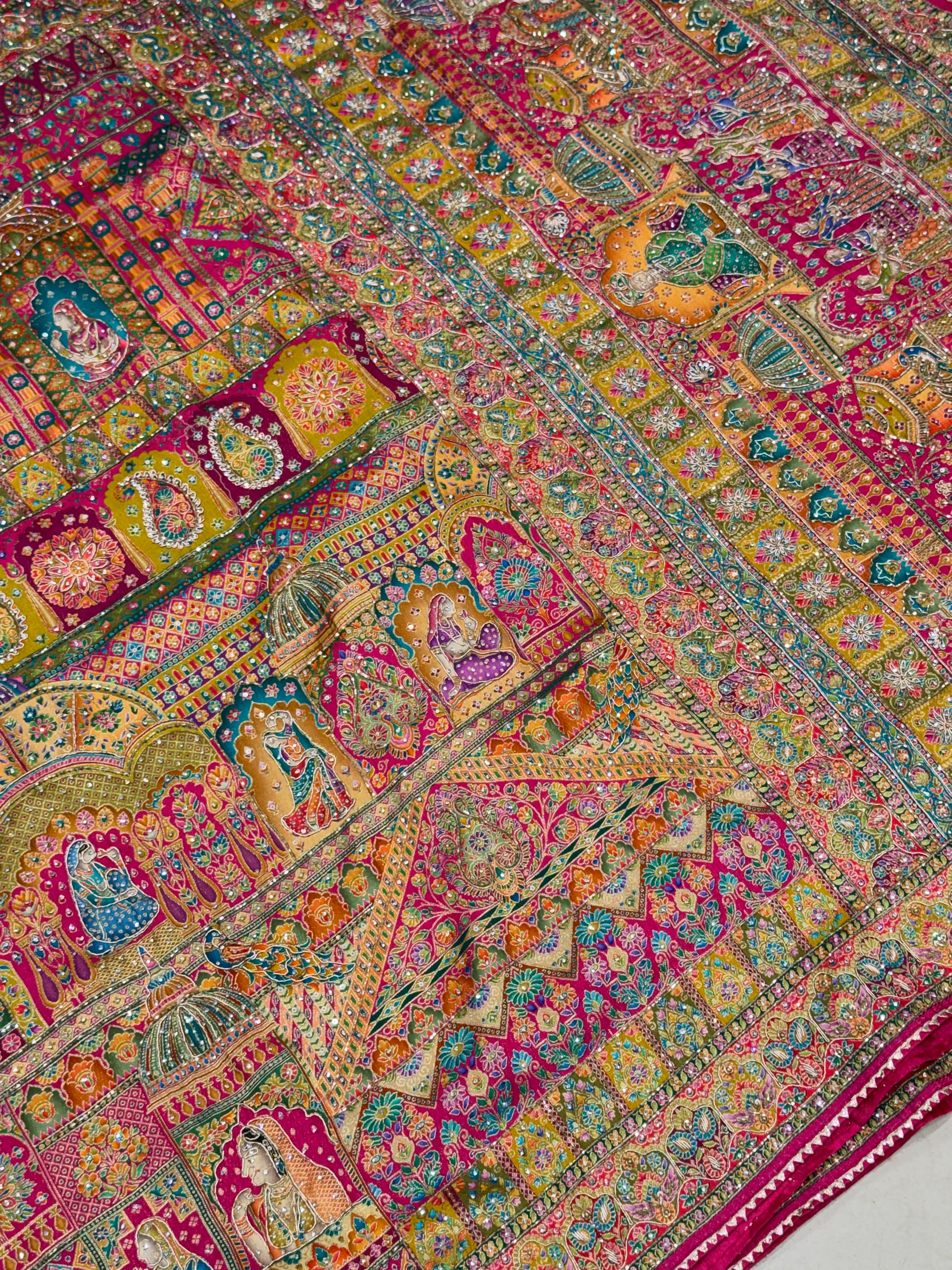 Rani Darbar Pashmina Style Weave with Hand Embroidery