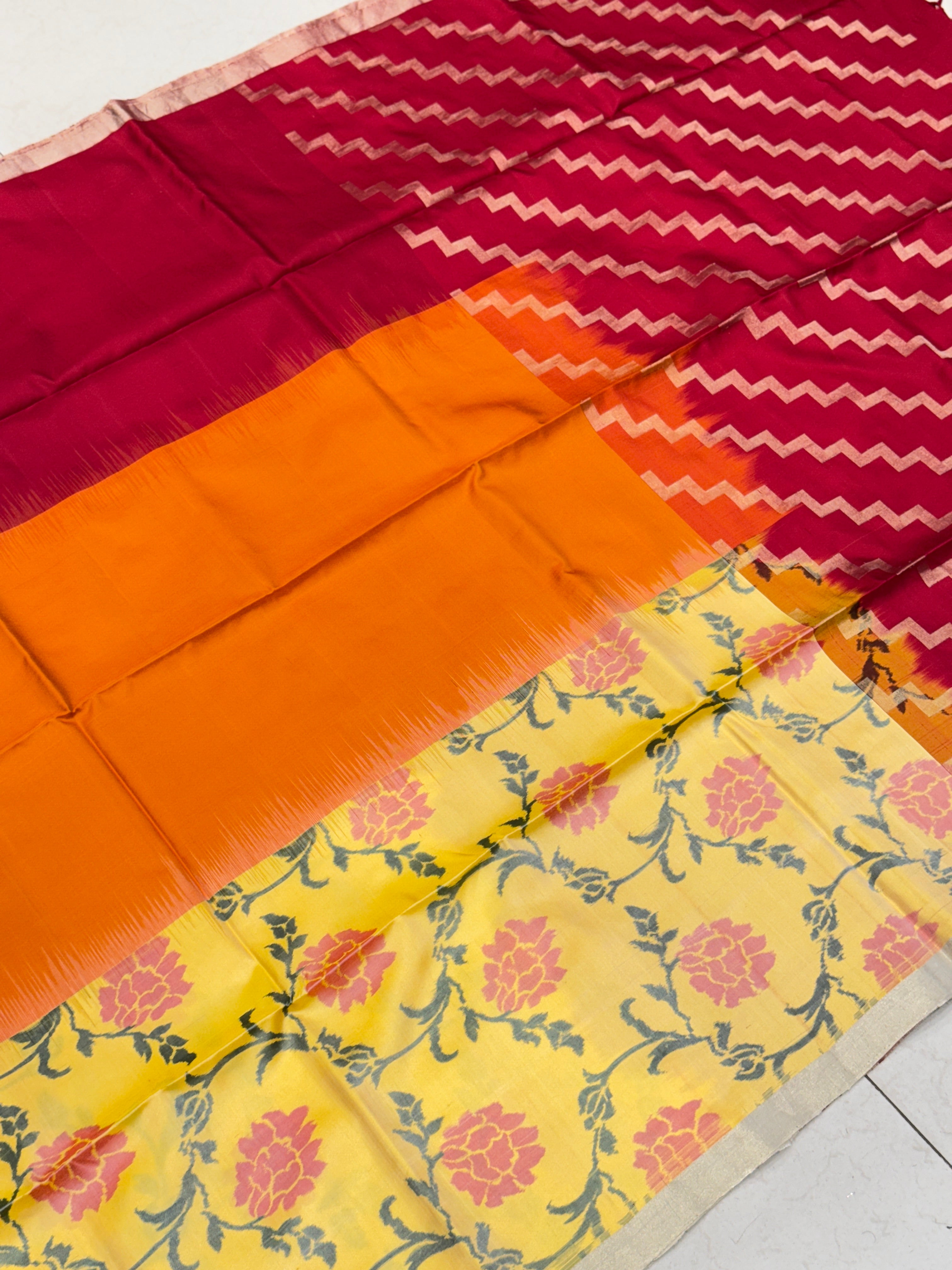 Contemporary Pochampally Ikat Patola Saree