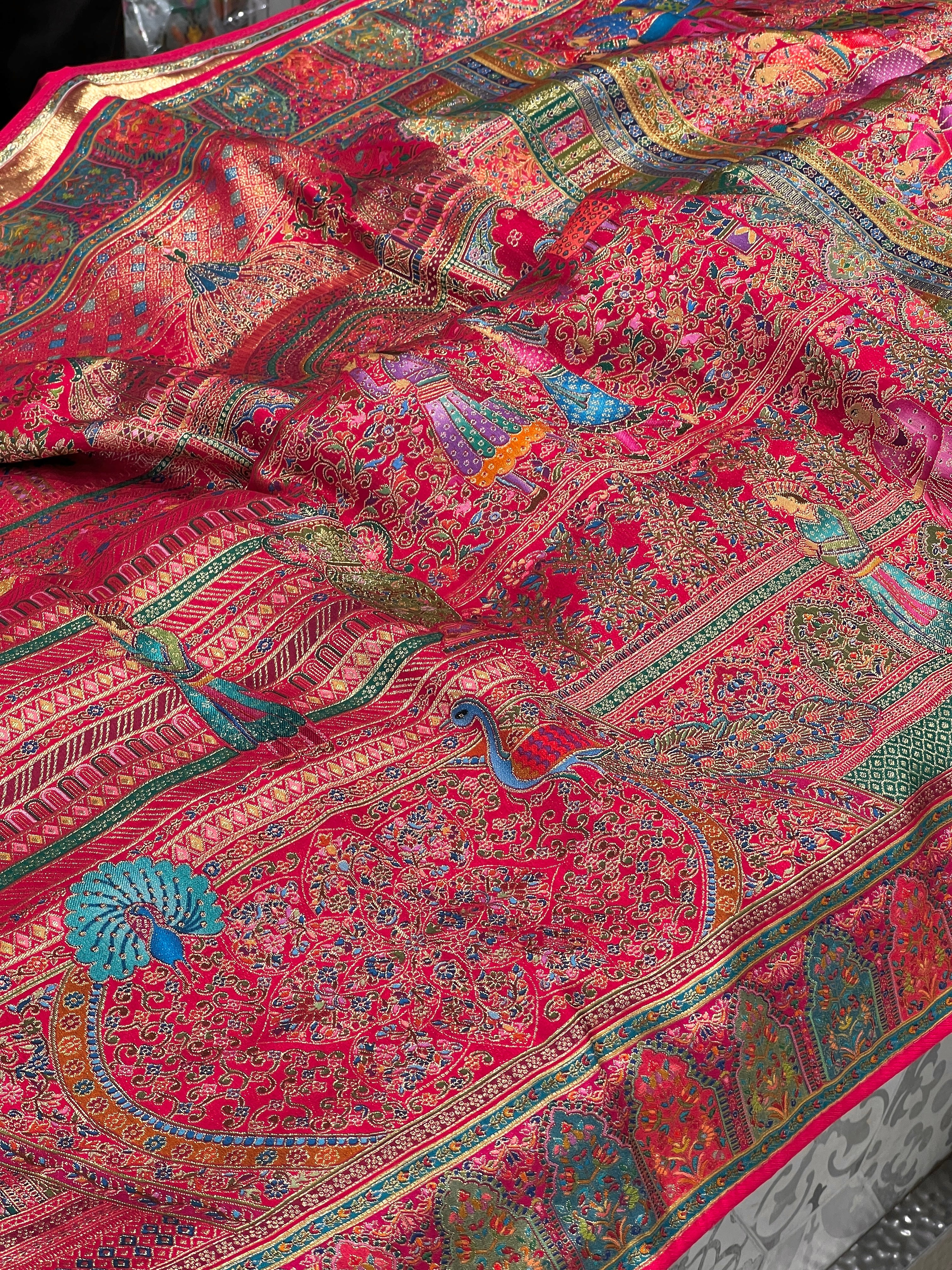 Rani Pashmina Style Darbar Silk Saree