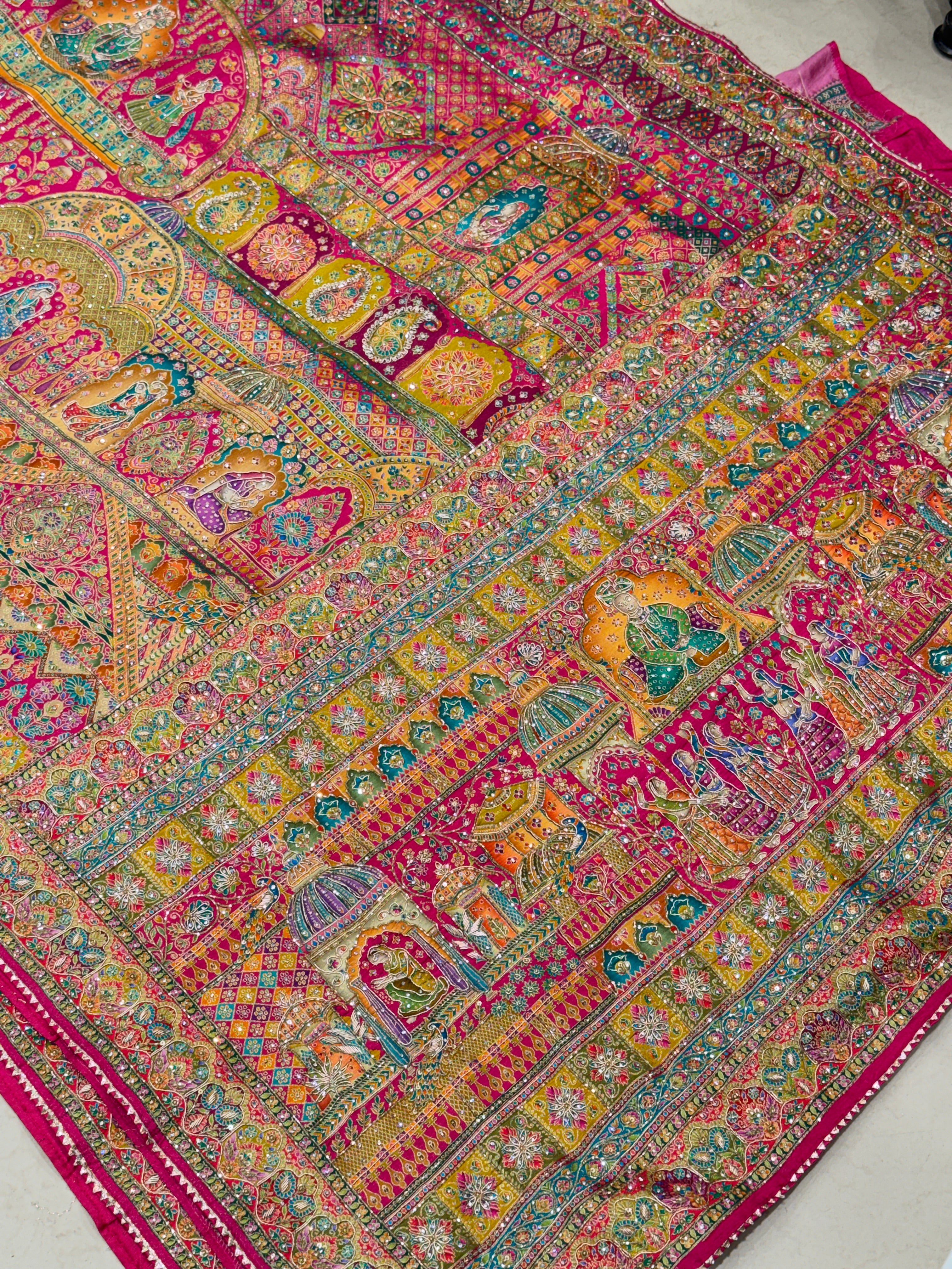 Rani Darbar Pashmina Style Weave with Hand Embroidery