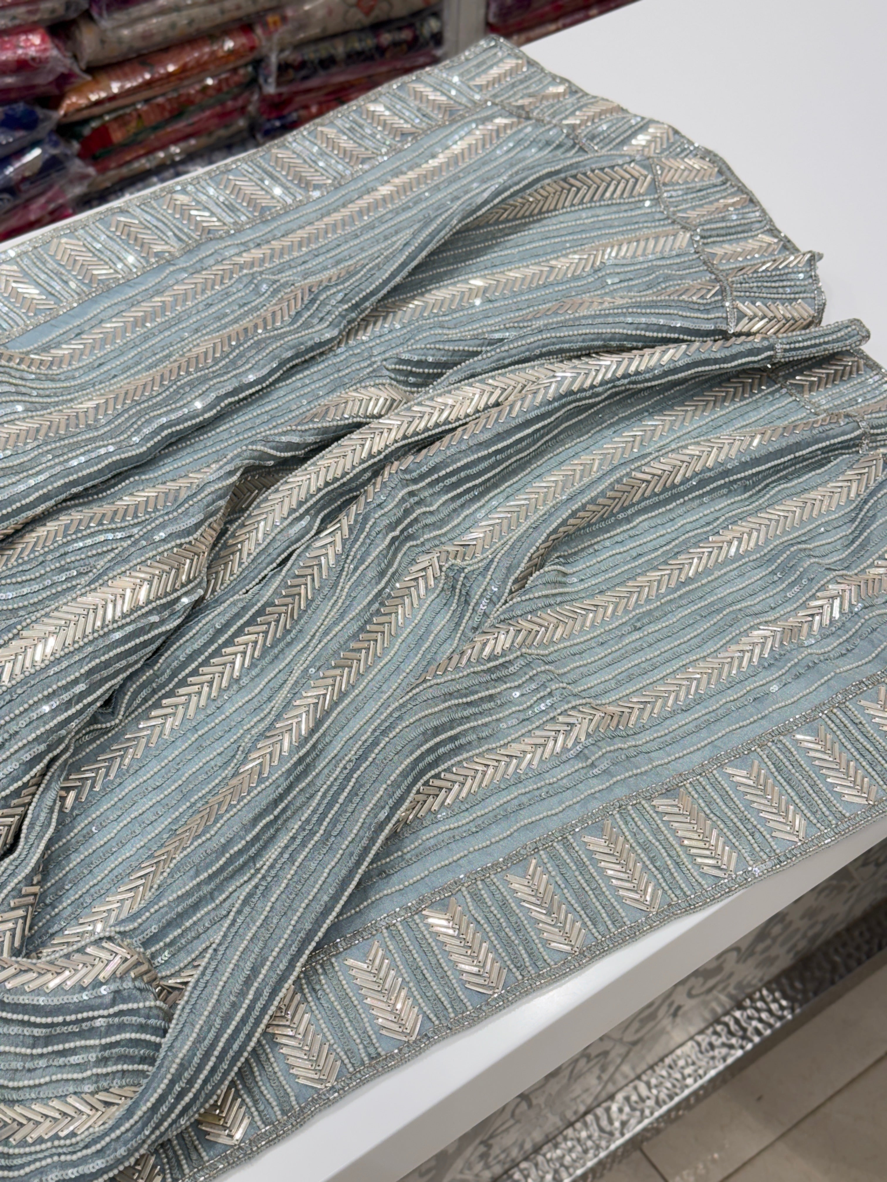 Space Blue Tissue Crepe Suhana Khan Inspired Saree