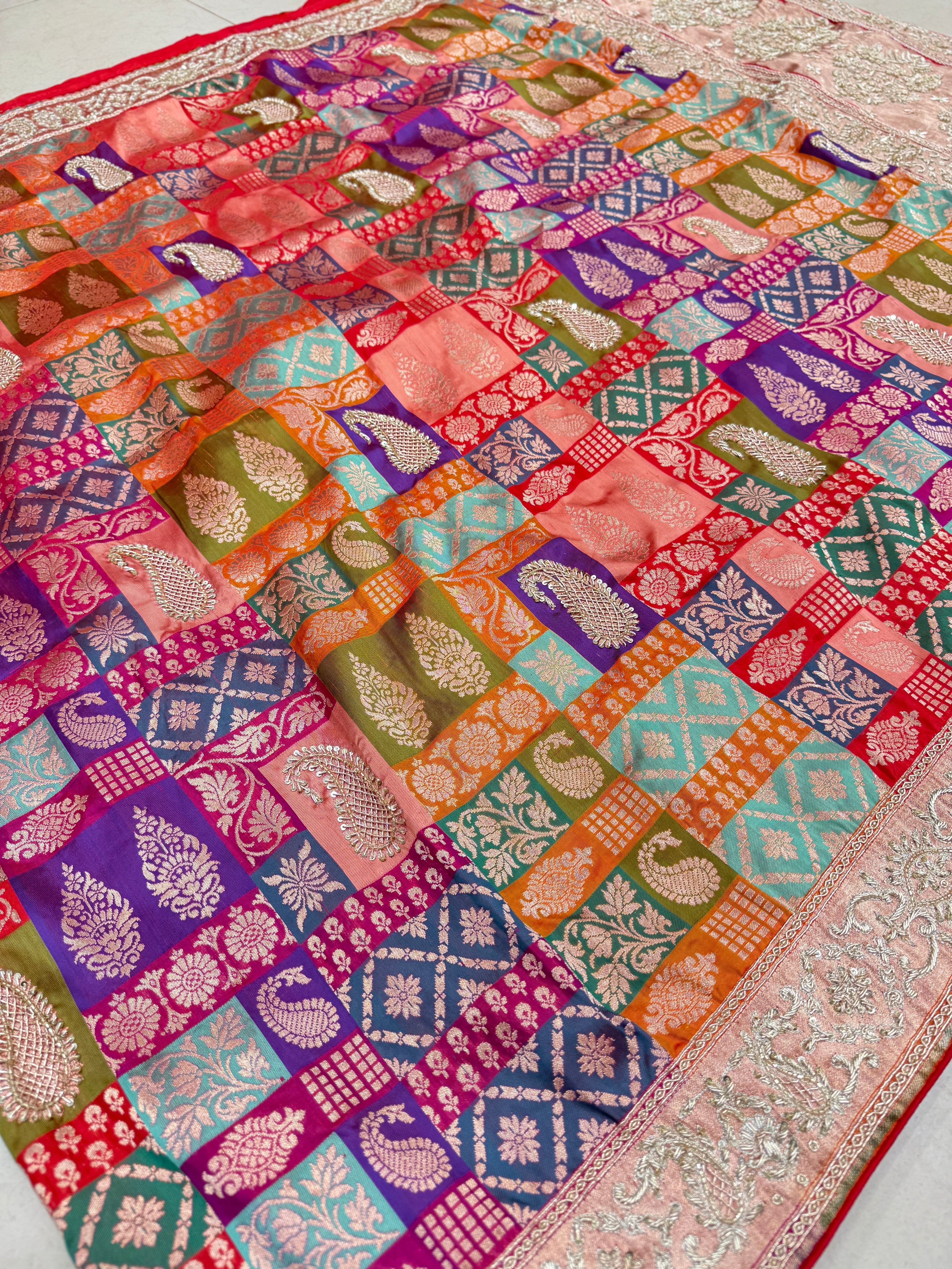 Banarasi Handloom Rangkat Zardosi Embroidery