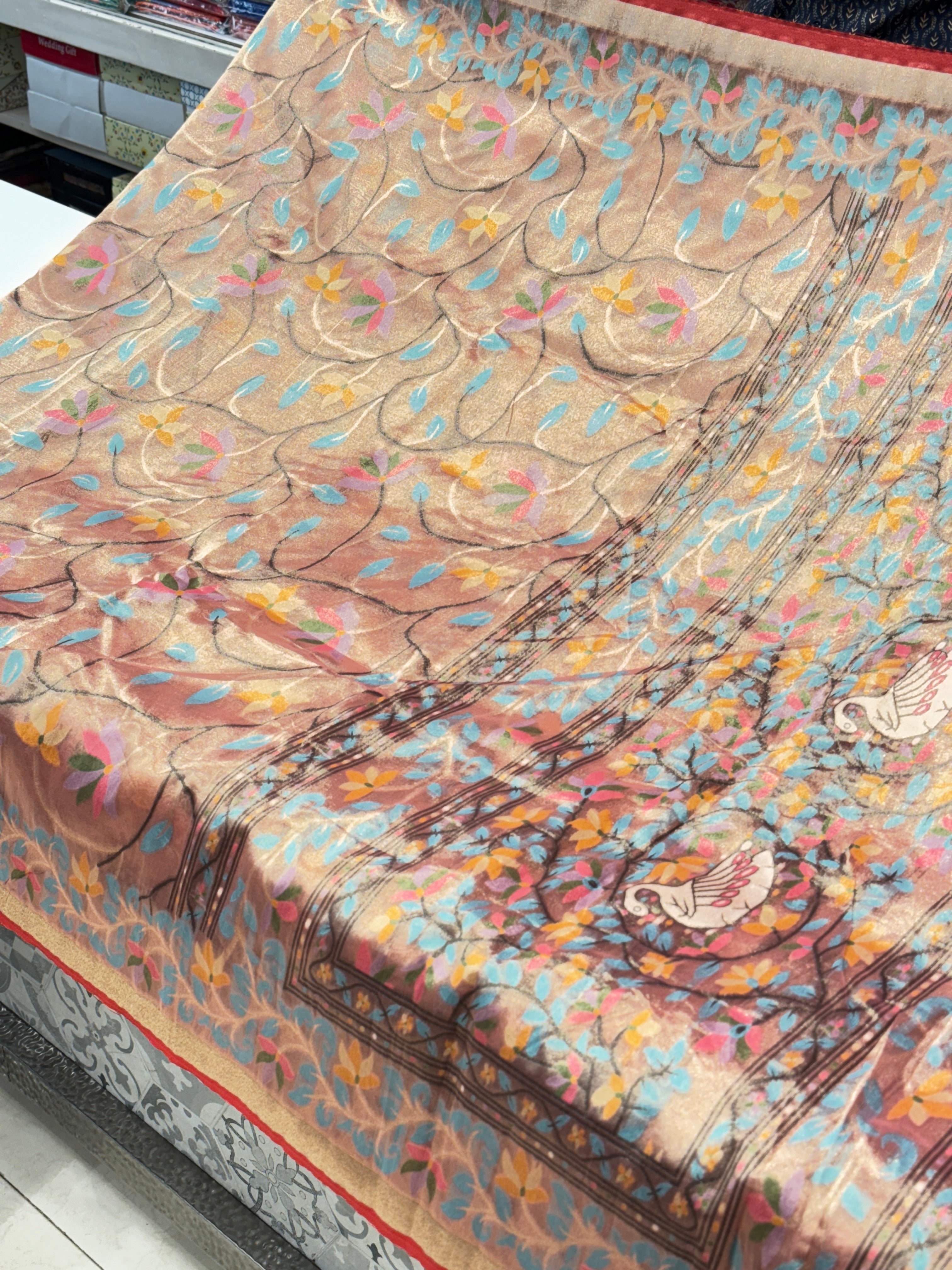 Rani Tissue Paithani Duck Pallu Saree